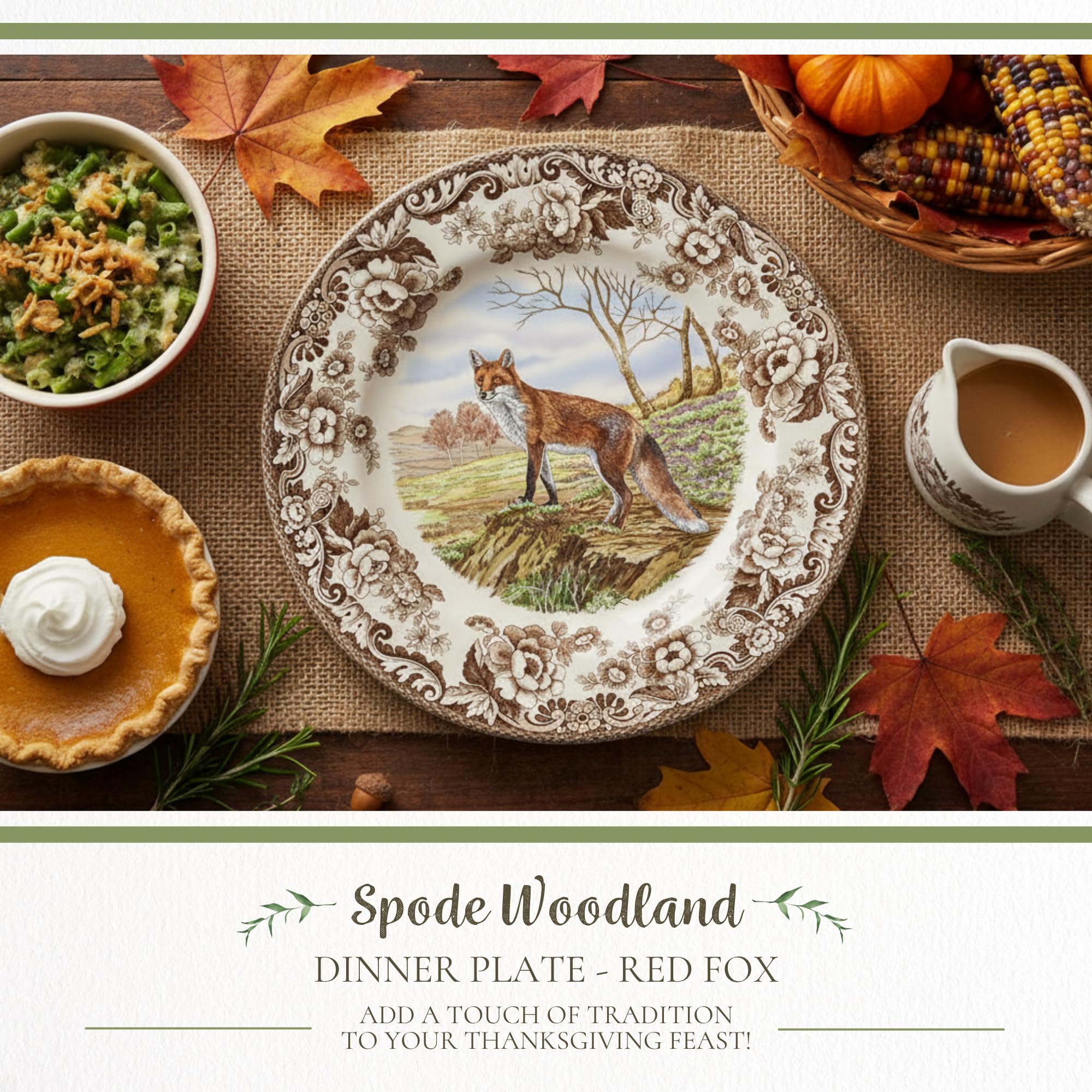 Amazon.co.jp: Spode ディナープレート 1607262 ウッドランドレッド