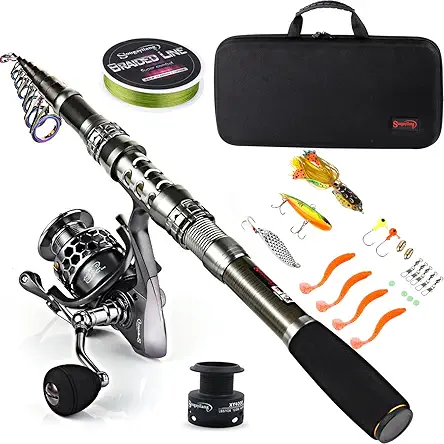 Sougayilang Fishing Rod Combos with Telescopic Fishing Pole...