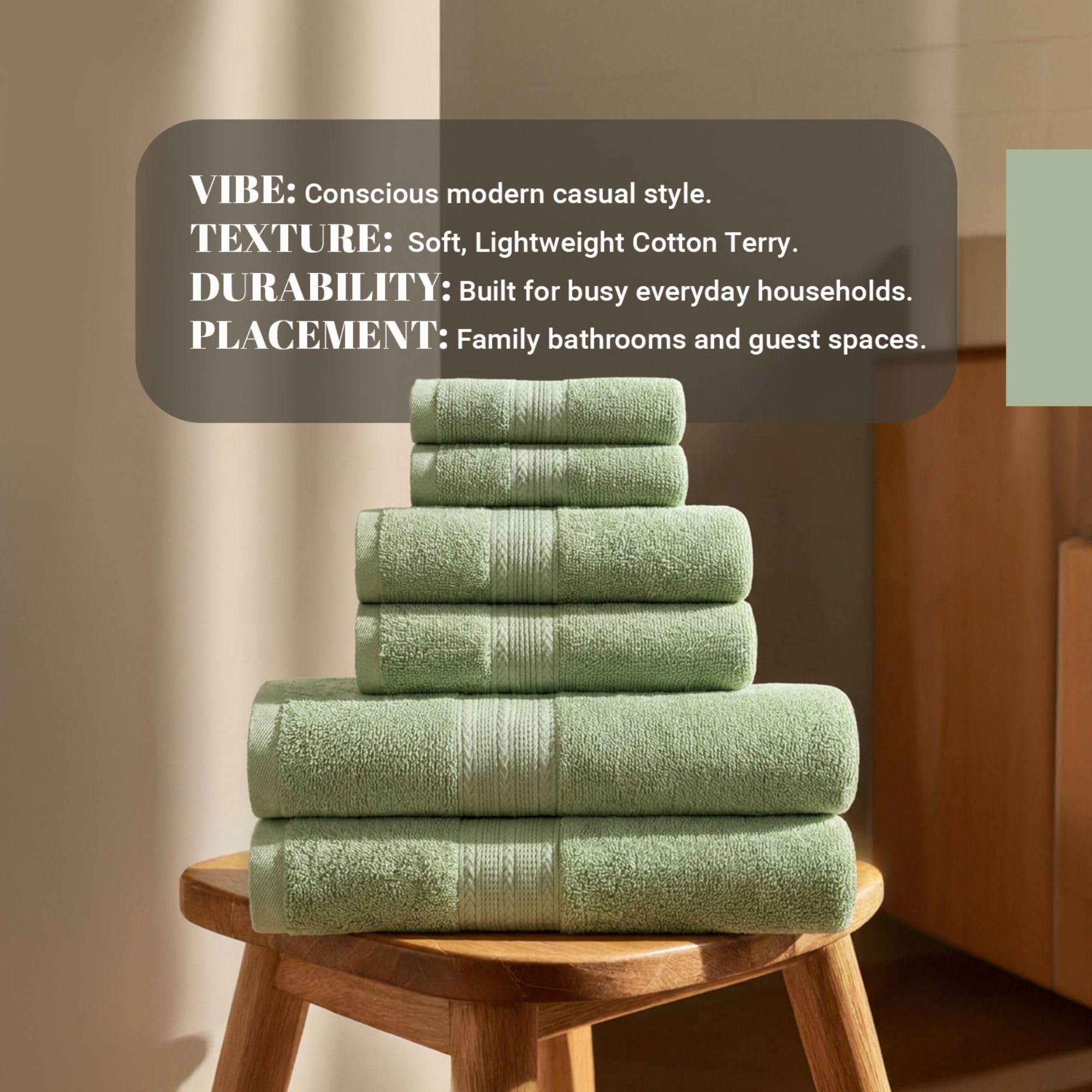 Set di 12 asciugamani in cotone ecologico di qualità superiore per casa, dormitorio e appartamento. Assorbenti, ad asciugatura rapida, morbidi. Include 4 asciugamani da bagno, 4 per le mani e 4