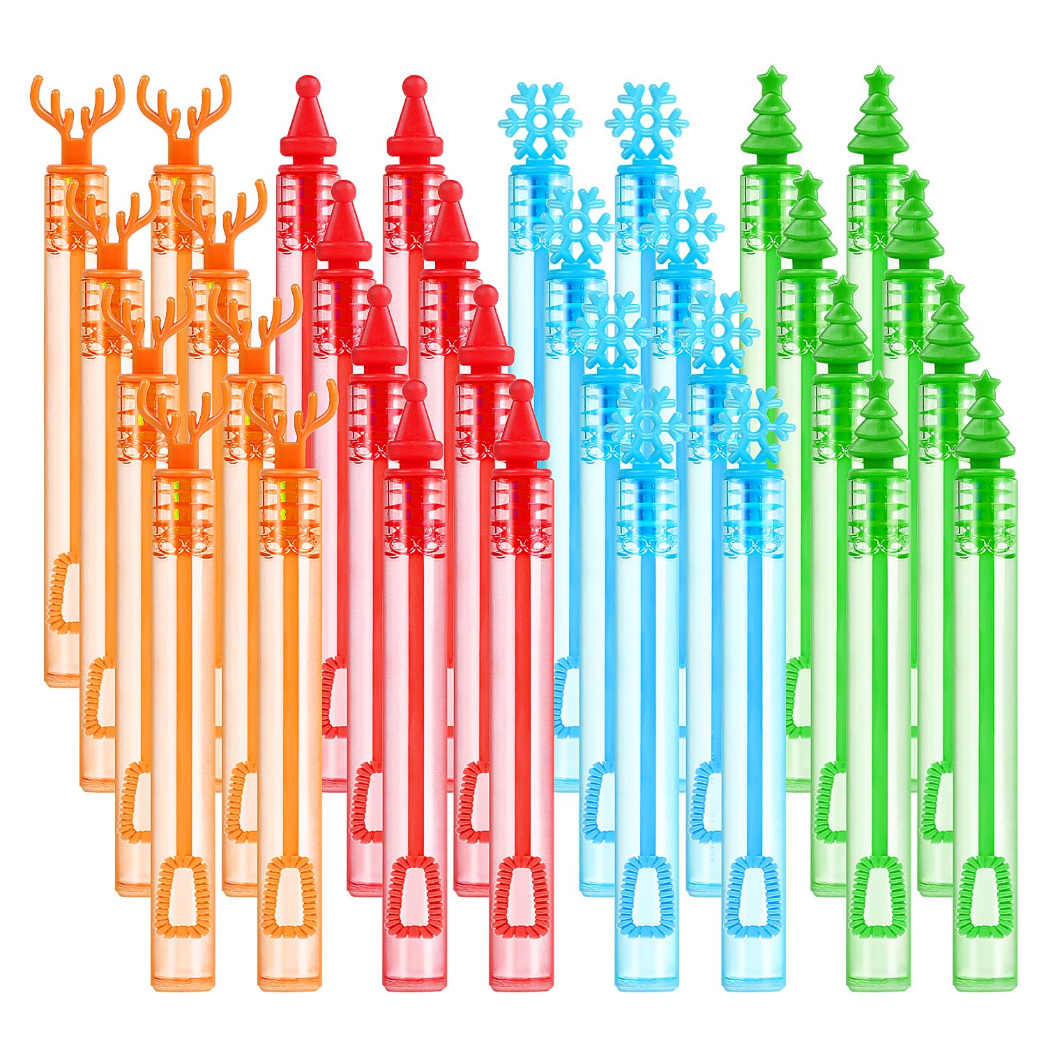 36 Pack Christmas Bubble Wands, Xmas Mini Bubble Wands Party Favors Christmas Goodie Bag Stuffers Christmas Toys Gift for Kids Adults