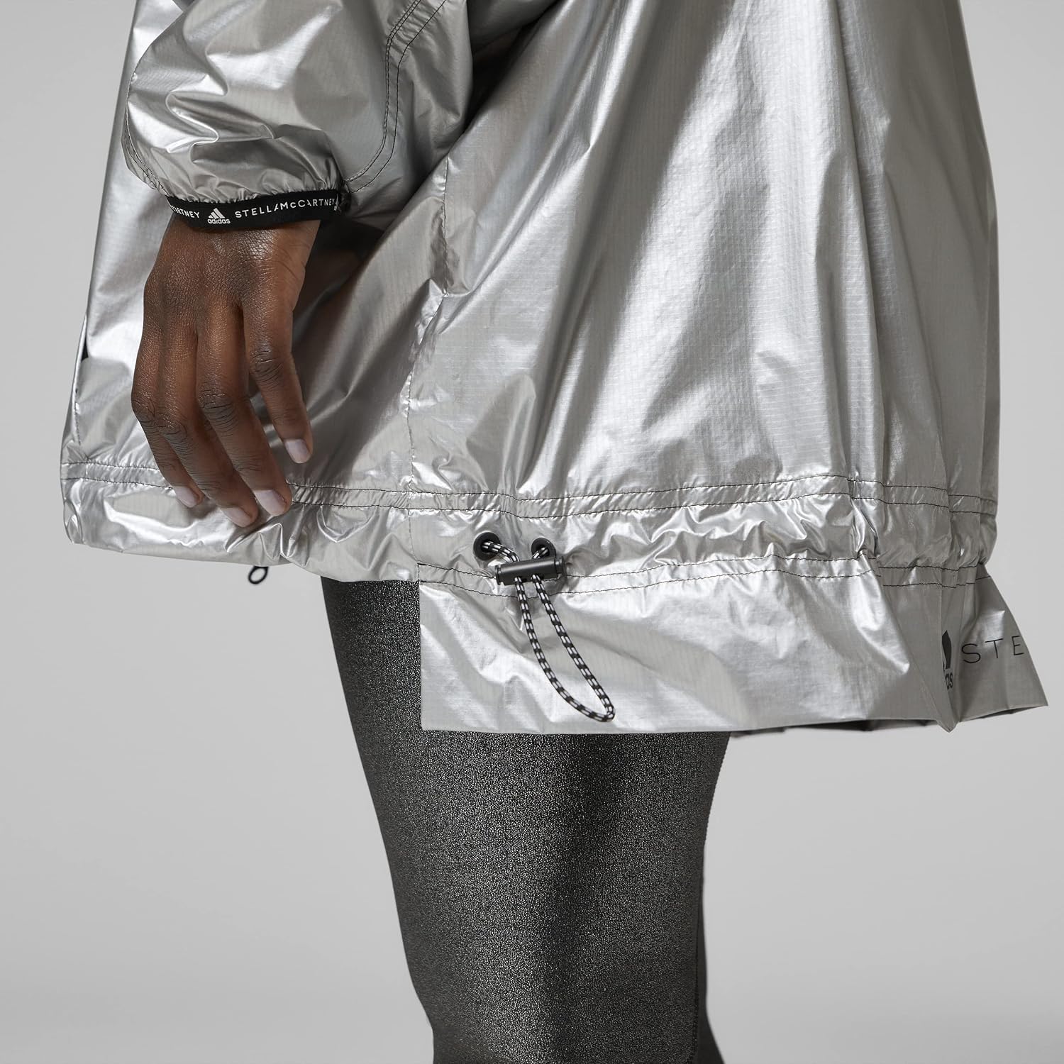 adidas Shine Truepace Jacket GU1607 Silver Metallic/Black LG
