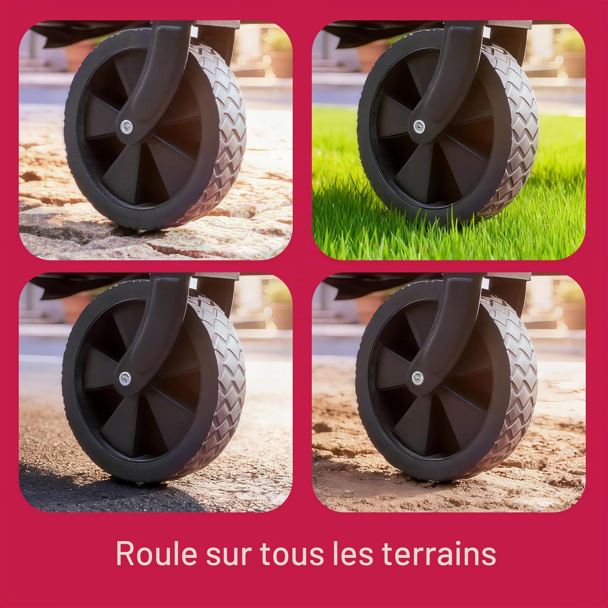 SYNCFUM Chariot de Chariot Pliable avec Roues, Robuste, 250 kg, avec poignée Flexible, Chariot Utilitaire de Plage pour Jardin, Camping et Bleu