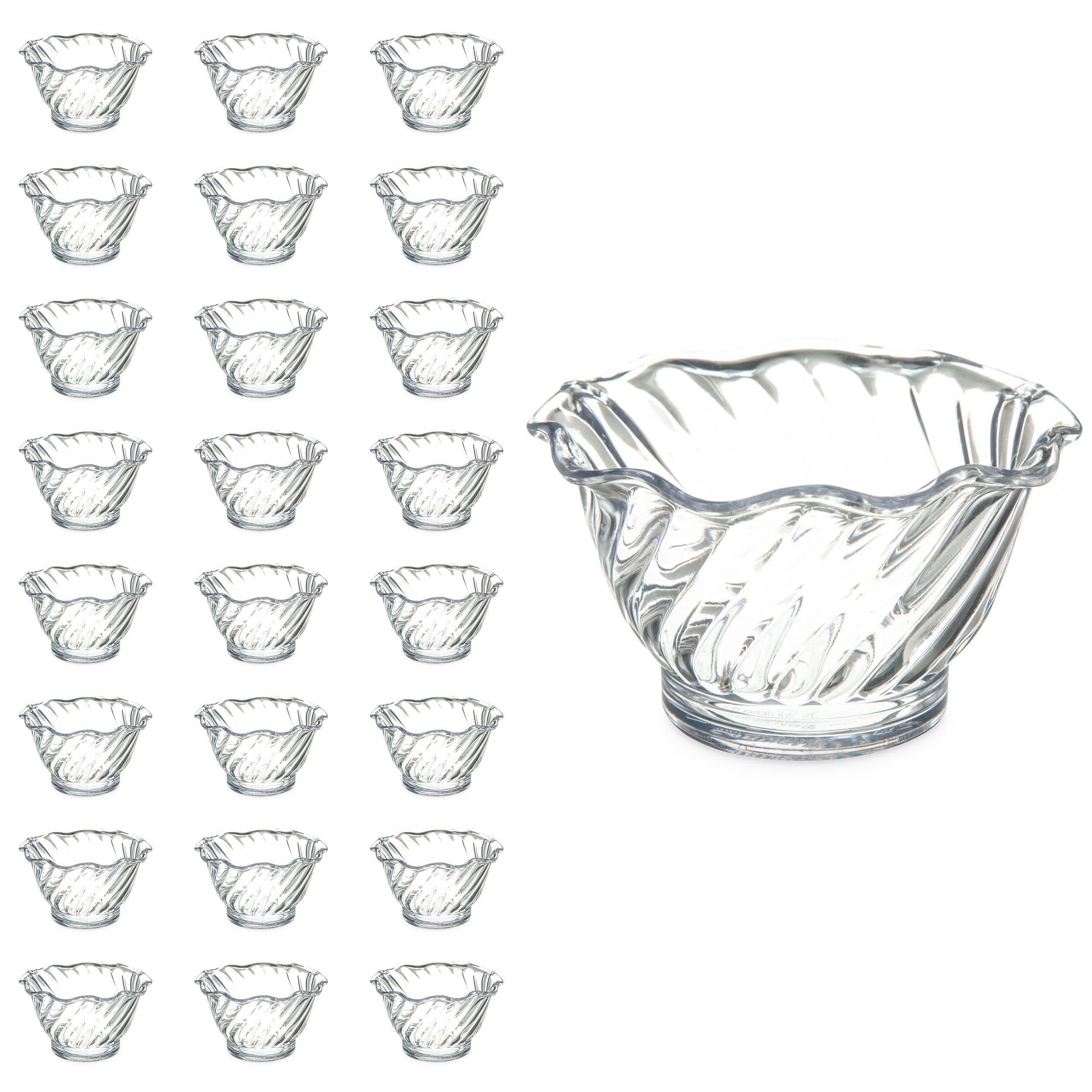 Carlisle FoodService Products Plastic Dessert Dish, 5 Ounces, Clear (Pack of 24)