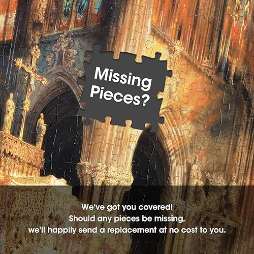 Miniatura 6 de Rompecabezas de 1000 piezas para adultos, arte interior de la catedral de Lieja, rompecabezas grandes de 27 x 20 pulgadas, proyecto difícil