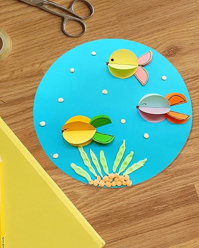 Miniatura 6 de Círculos de papel de construcción con varios colores de 1.5 pulgadas, papel de manualidades de colores 400 hojas para niños, suministros de