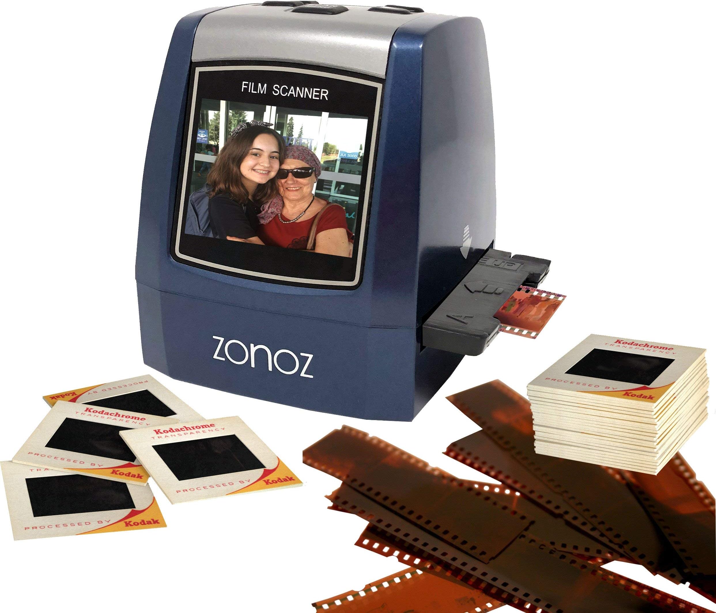 ZONOZ FS-3 22MP All-in-1 Film & Slide Converter Scanner, Speed-Load Adapters for 35mm, 126, 110 Negative & Slides, Super 8 Films - Worldwide Voltage 110V/240V AC Adapter