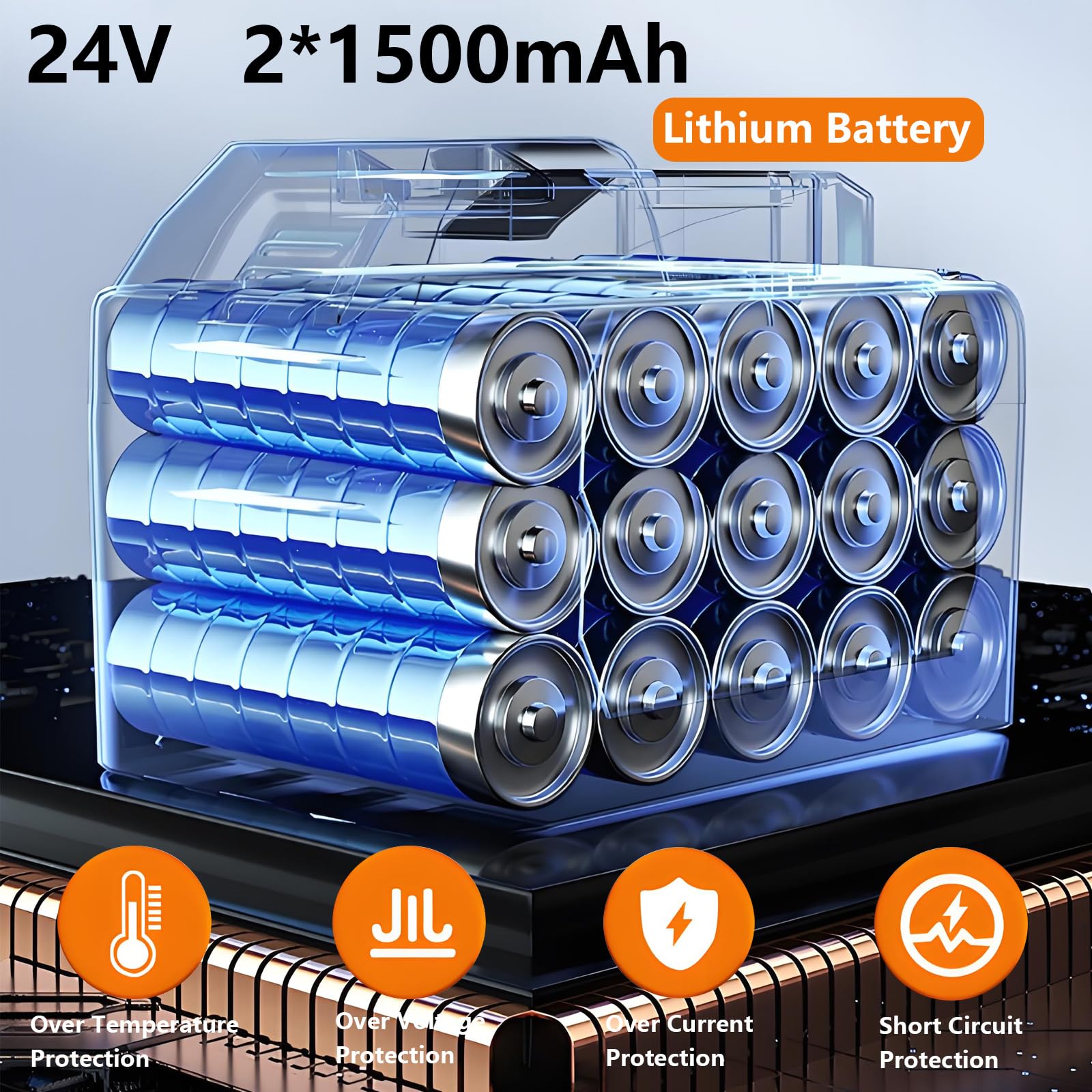 Motobineuse sans Fil 24V Motoculteur éLectrique sans Fil avec 2 Batteries de 1500 Mah et Chargeur Motoculteur Batterie Largeur de Travail 10 Cm Profondeur 10 Cm pour Jardinage et Cultivate