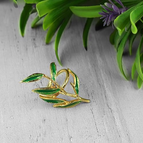 Miniatura 2 de Nature-inspired Tree Leaf Design Ring - A Trendy and Minimalist Stackable Ring for Women GFS4983 (Copper Antique, 9.5)