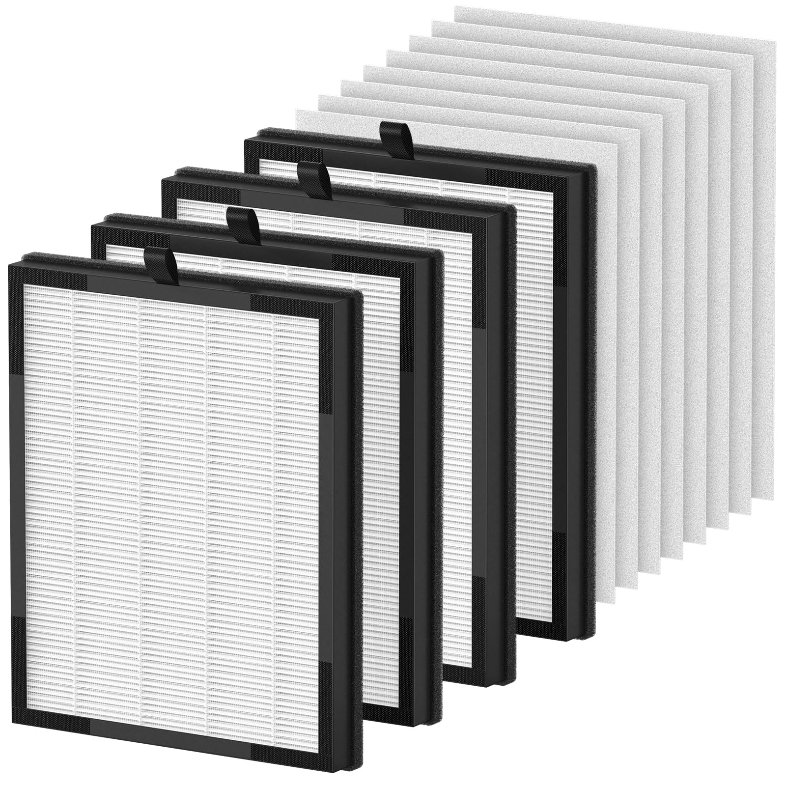 CFKREYA 4 Pack AP2000WF Replacement Filter Compatible with KNKA AP2000WF Air Purifier, 3 Stages of Filtration with Carbon Filter, Standard Version