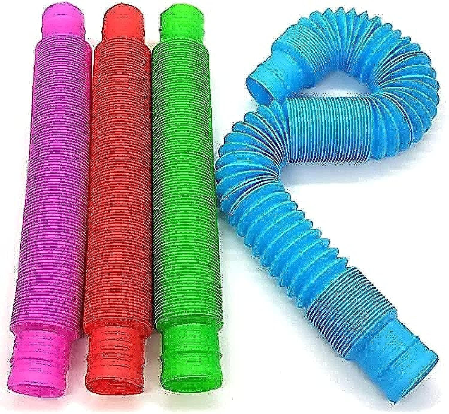 Fidget Toy Pop Tube for Kids and Adults, Multicolor, 3 Pieces-S