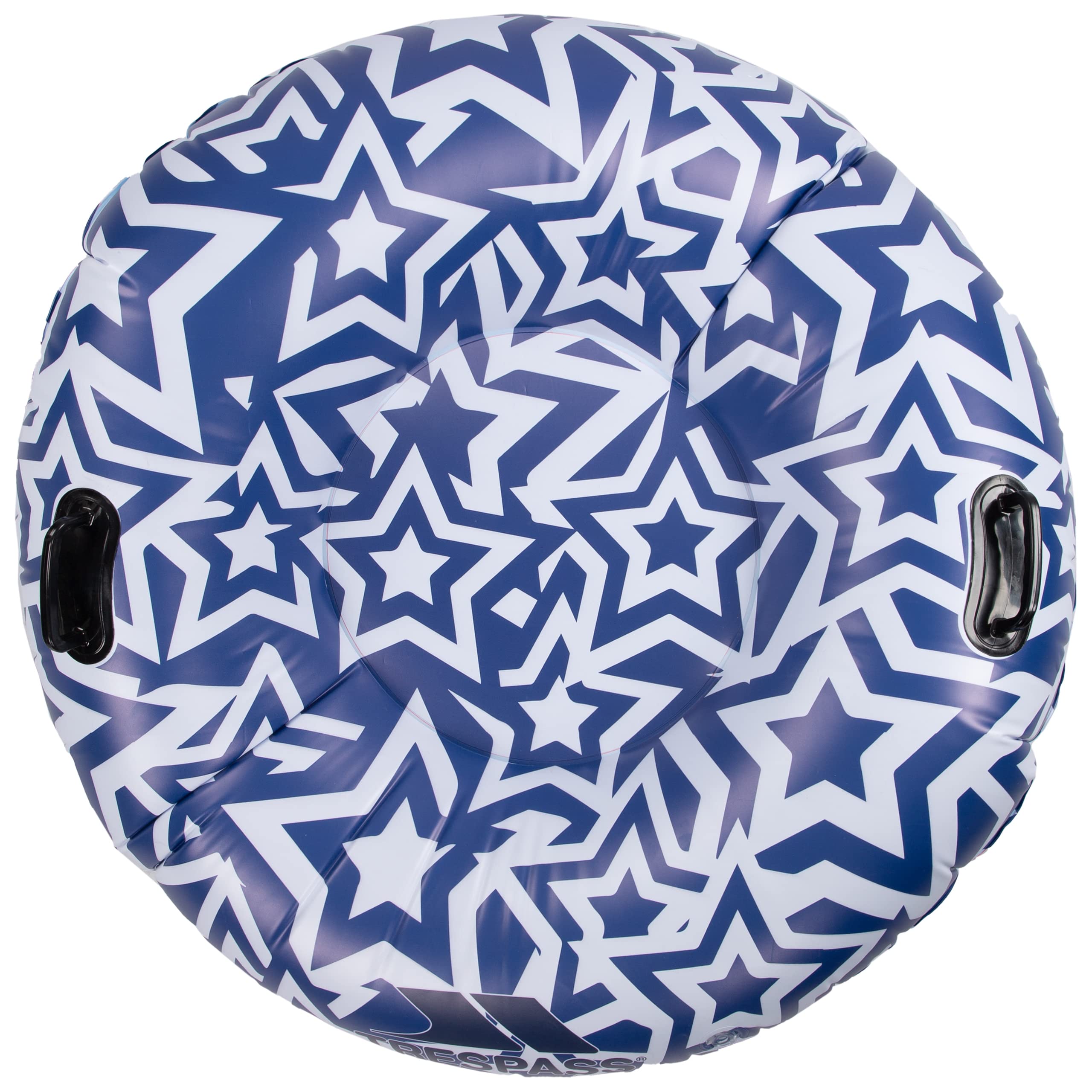 Inflatable Ring with Plastic Handles suitable for Swimming & Snow Sledding Dingnut (Star Print)