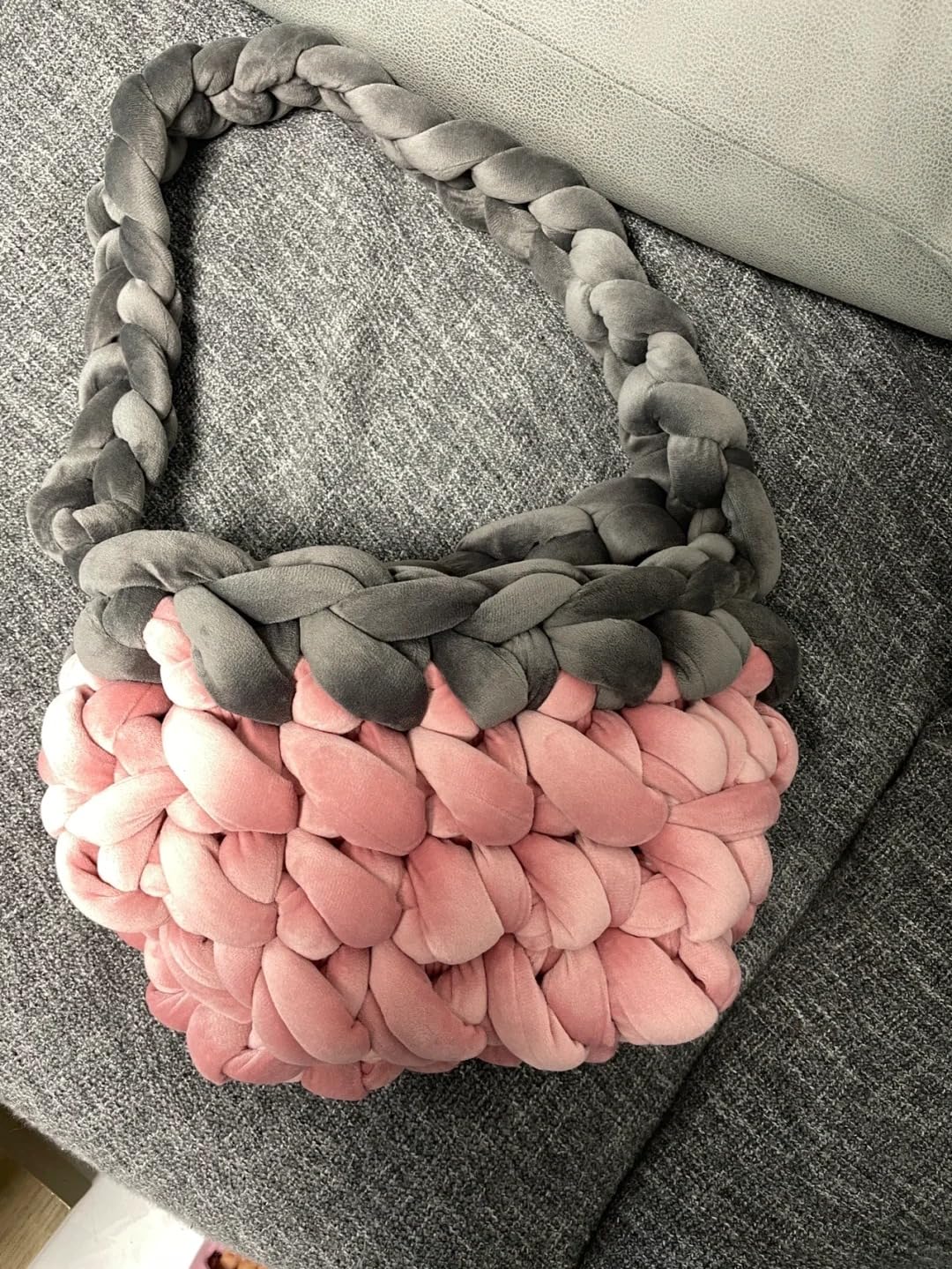 Grob Gestrickte Dicke Isländische Wolle Handgewebte DIY Teppich Katzen Nistbeutel Stoffstoff Streifen -Baumwollgarn