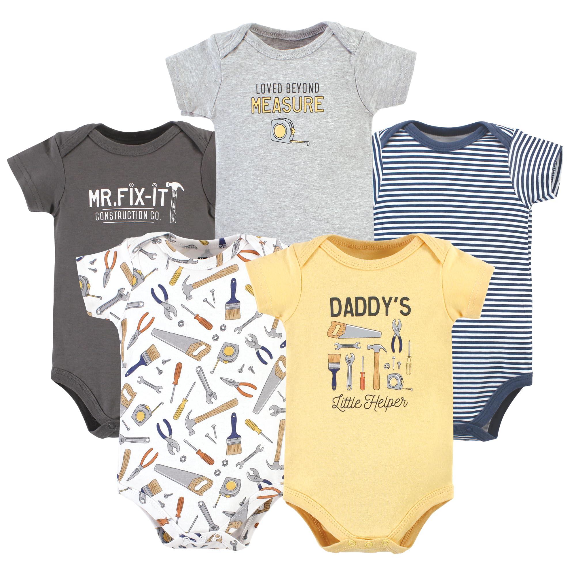 Hudson Baby Cotton Bodysuits 5-pack Conjunto de camisetas para bebés y niños pequeños Bebé-Niños
