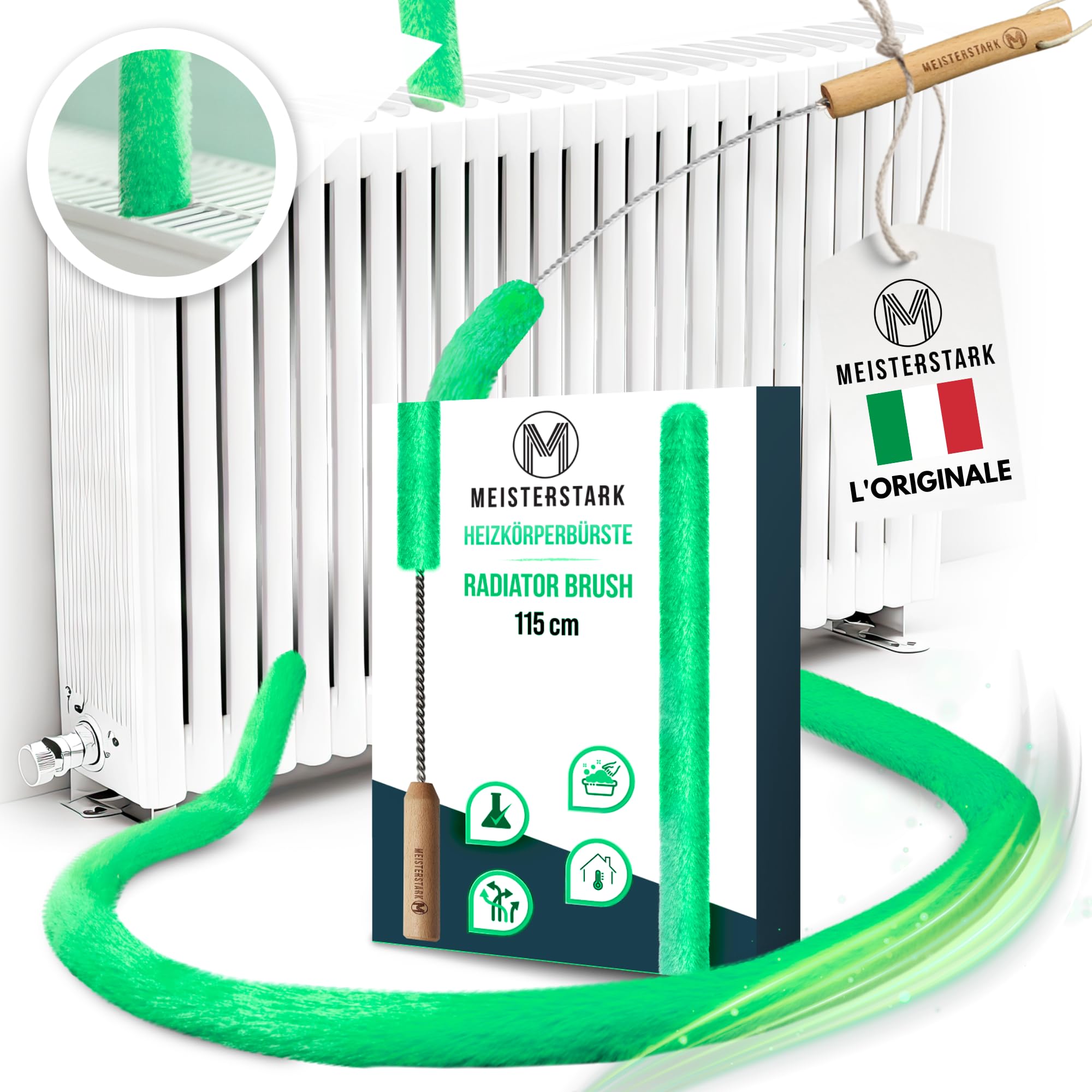 Spazzola BRUSHYZ Per Pulire Termosifoni - Flessibile, Lunga 115cm - Foto 8