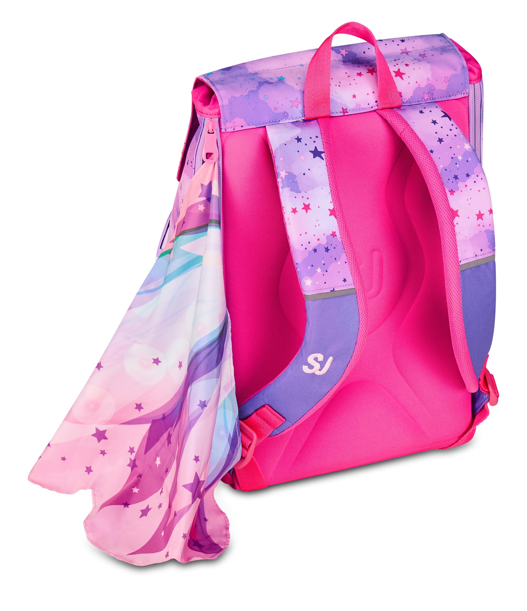 SJ GANG STYLE JAM GANG Zaino Scuola Estensibile Big Unicorn, Viola, Zaino con Divisorio Interno,Unicorno, Tasca Superiore con Ali a Scomparsa, 24 L, Scuola Elementare, Bambina