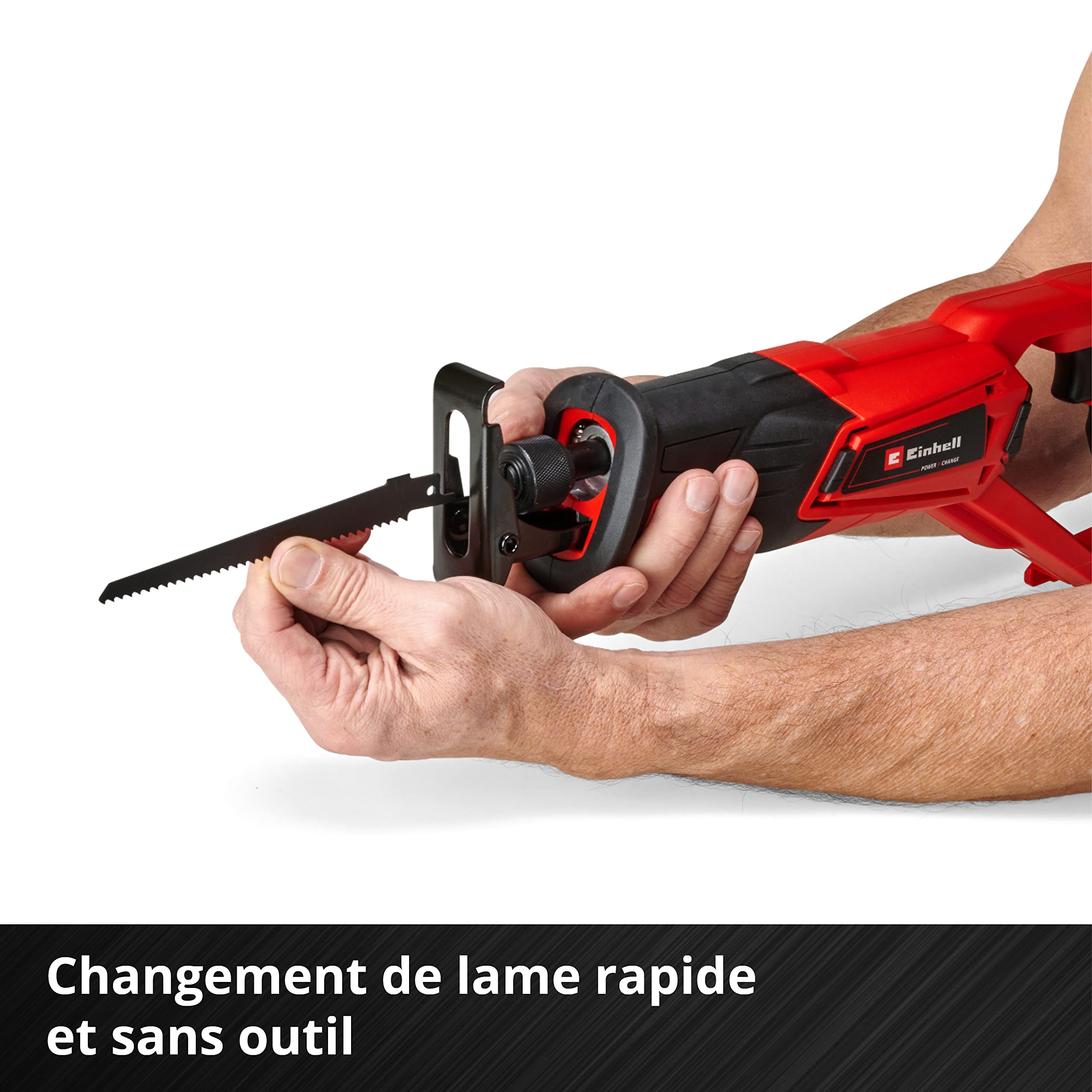 Einhell Scie sabre sans fil TE-AP 18 Li Solo -Power X-Change (18V, Hauteur de course 22 mm, Légère et maniable) Livré sans Batterie ni Chargeur