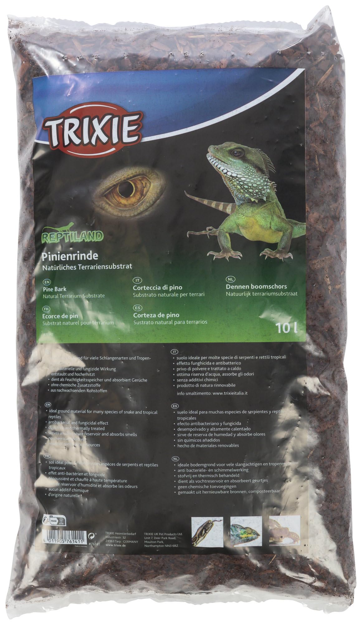 Trixie 76141 Natural Pinewood Bark Bedrock Granulate 10 L