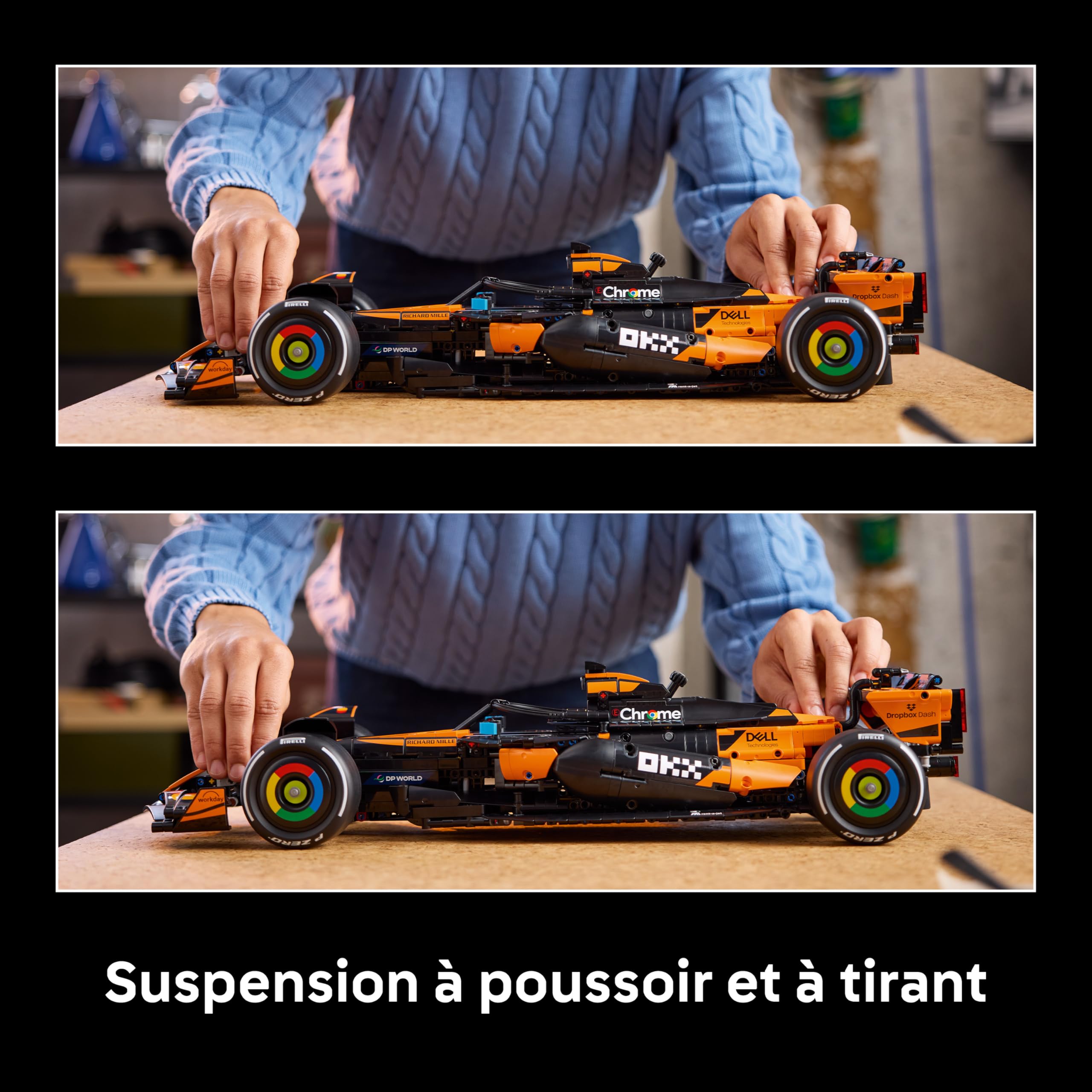 LEGO Technic Voiture McLaren MCL39 F1 - Maquette de Voiture pour Adulte - Set de Construction Formule 1 Collector - Moteur V6 & Différentiel - Idée Cadeau pour Fans de Sport Automobile 42228