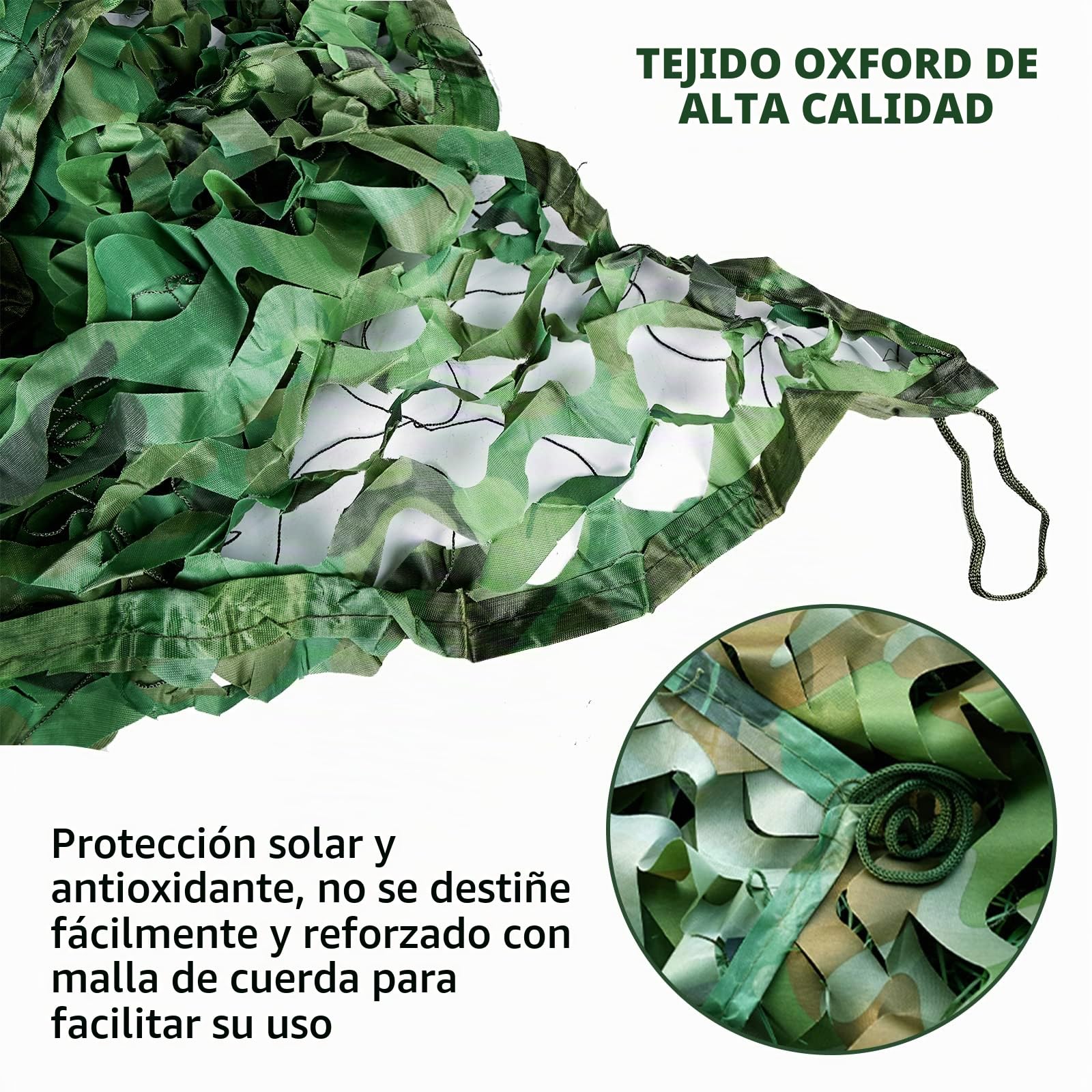Leikurvo Red de camuflaje, red de camuflaje de doble capa, 2 x 3 m, protección solar, para cubrir coches, caza, decoración al aire libre