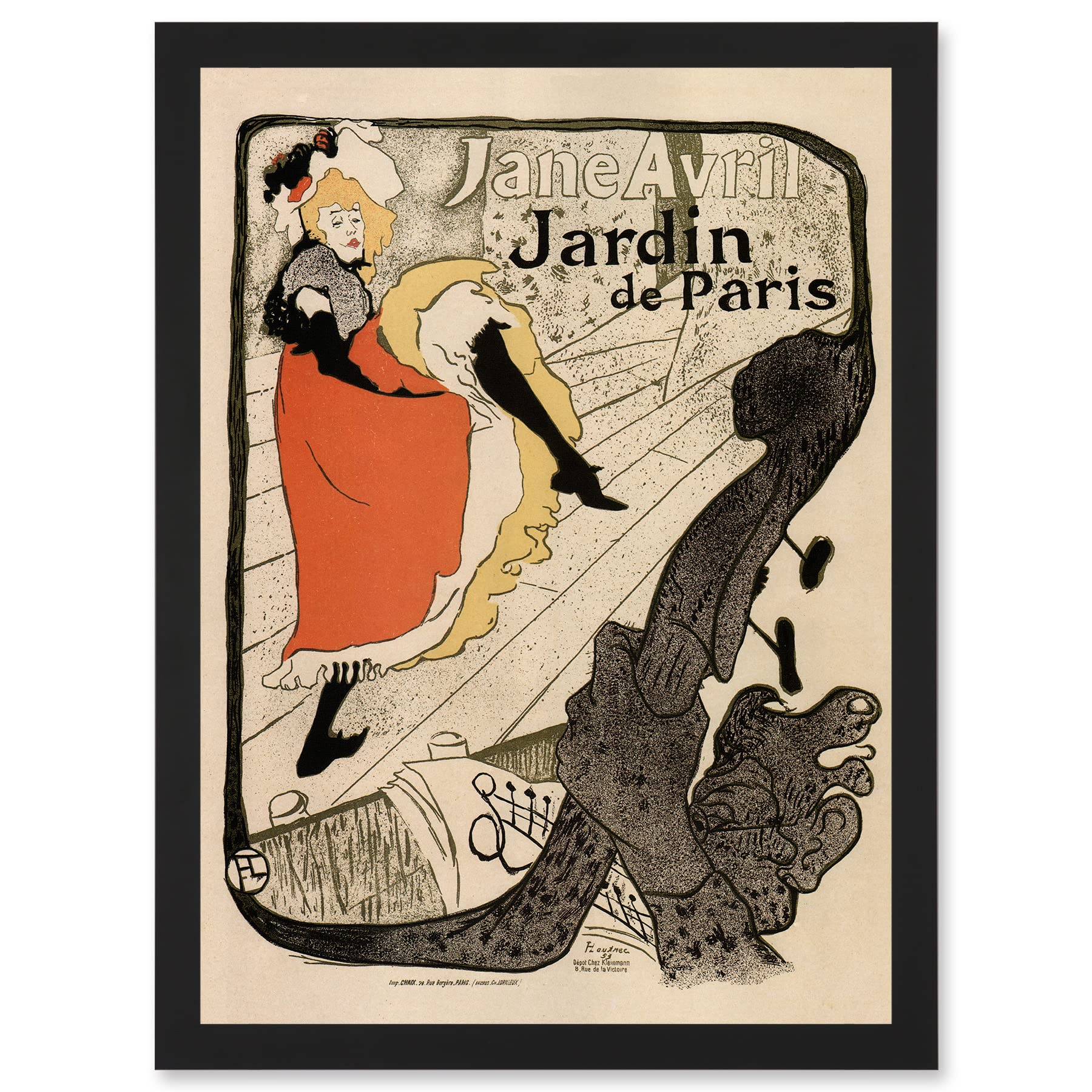 Amazon.co.jp: Jane Avril Henri Toulouse Lautrec France Cabaret
