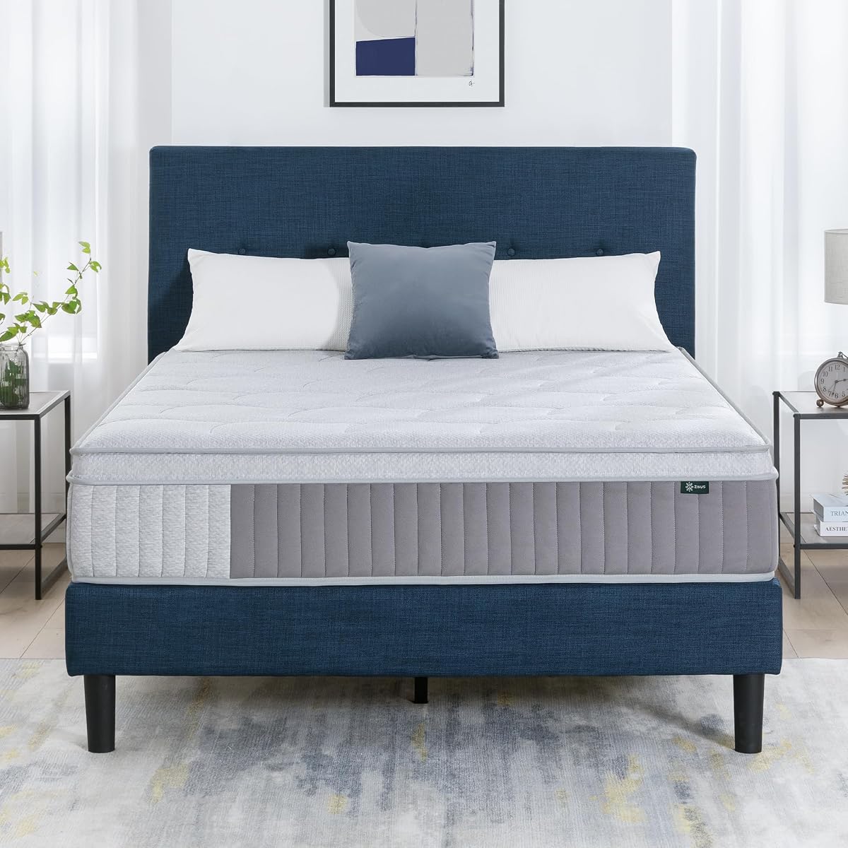 12 Inch Queen Cool Support Hybrid Mattress, Medium Firm Feel | Cooling Gel Memory Foam, Heavy Duty Individually Wrapped Coils, Soothing Pressure Relief, CertiPUR-US & OEKO-TEX Certified