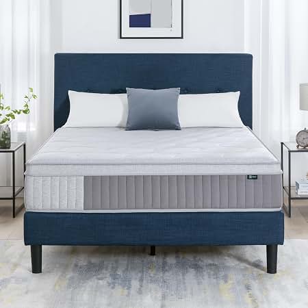 Amazon.com: Zinus 12 Inch Queen Cool Support Hybrid Mattress