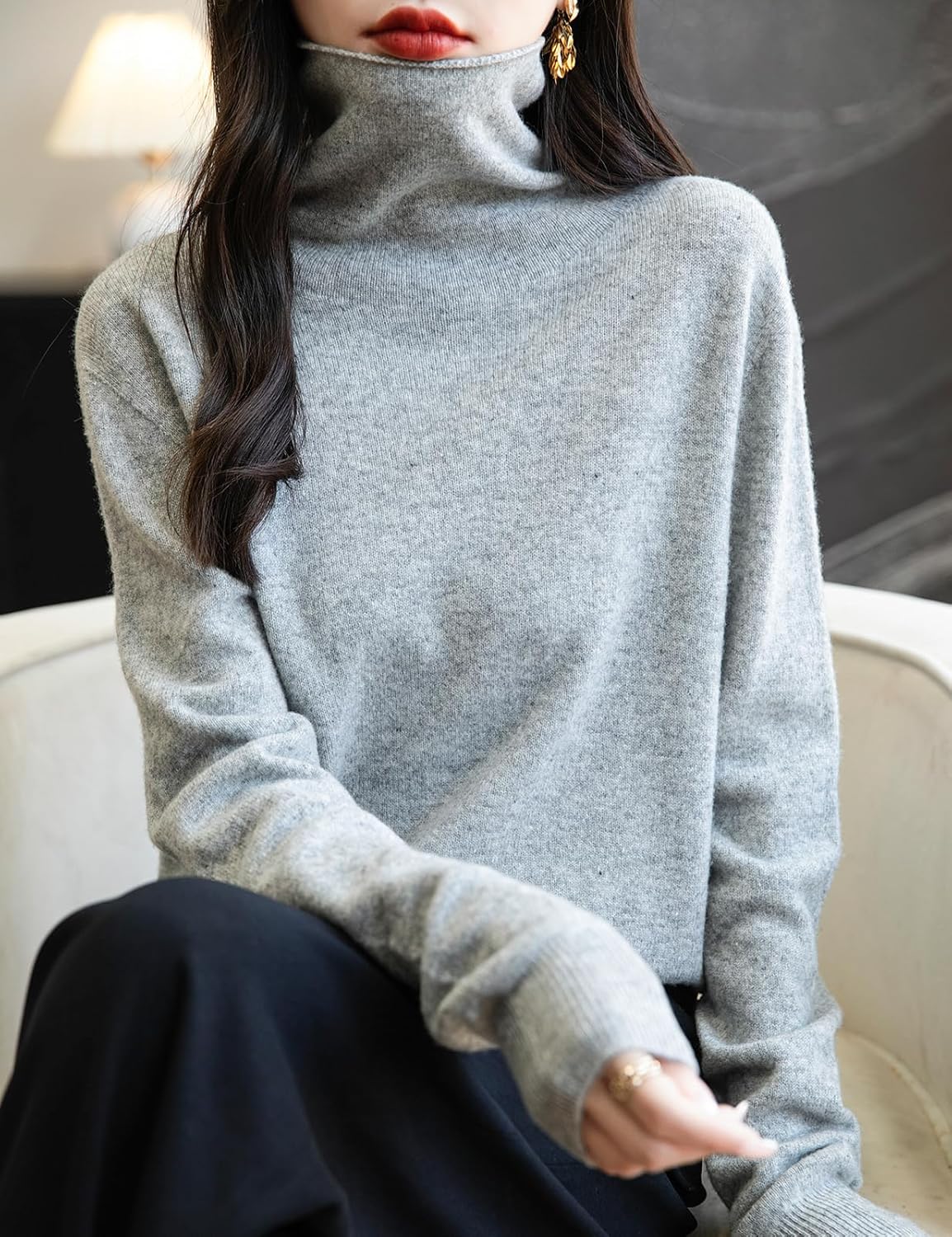 Chanyarn Women's 100% Merino Wool Seamless Sweater Turtleneck First-Line Ready to Wear Long Sleeve Knitted Pullover Tops - Image 2