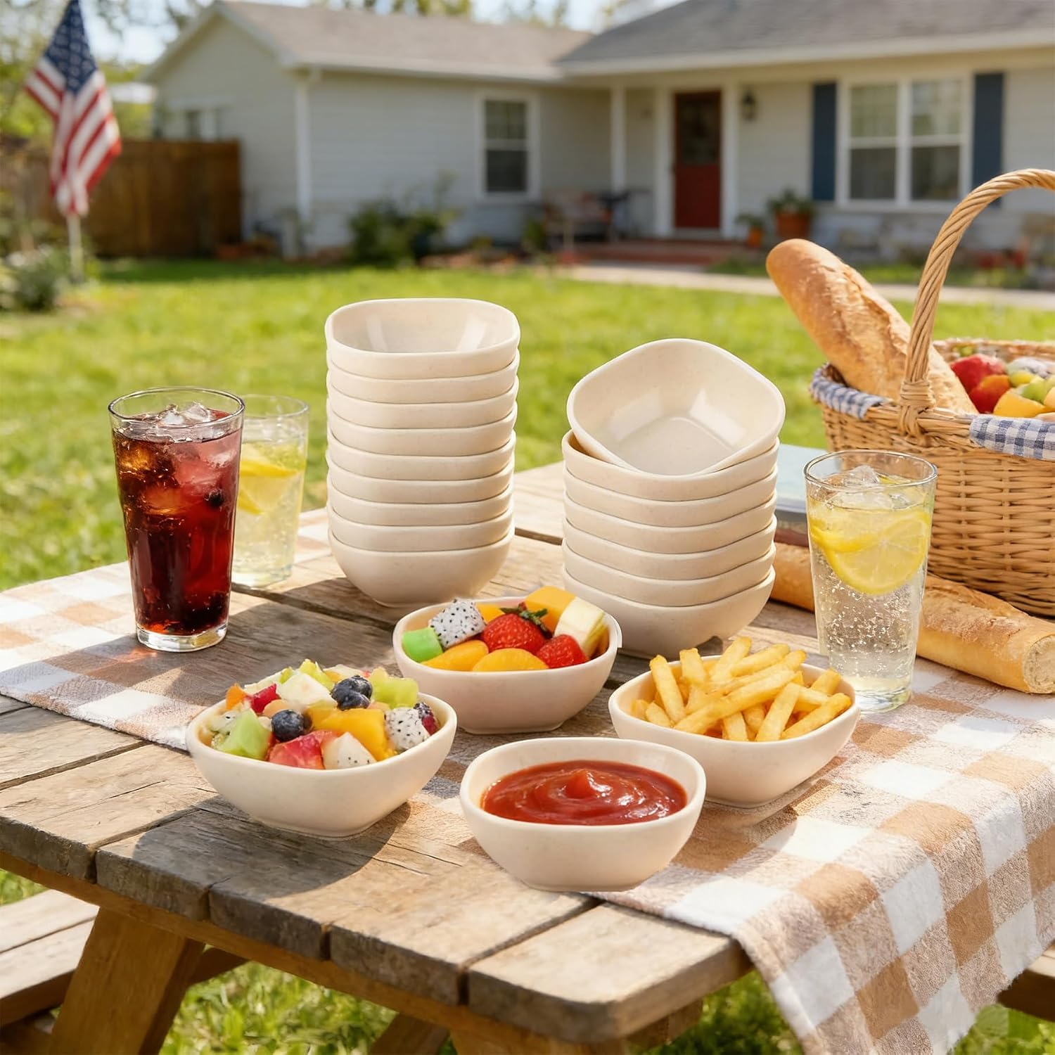 9 Pack Dipping Bowls,Sauce Cups,Sauce Bowls,Small Bowls for Dips,4.5 oz