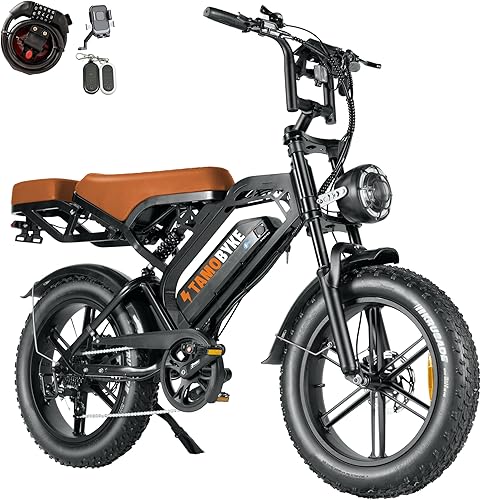 Bicicleta eléctrica estilo ciclomotor de 750 W/1500 W para adultos, 28 mph/30 mph/33 mph y rango PAS de 34 a 80 millas, batería más grande de 48
