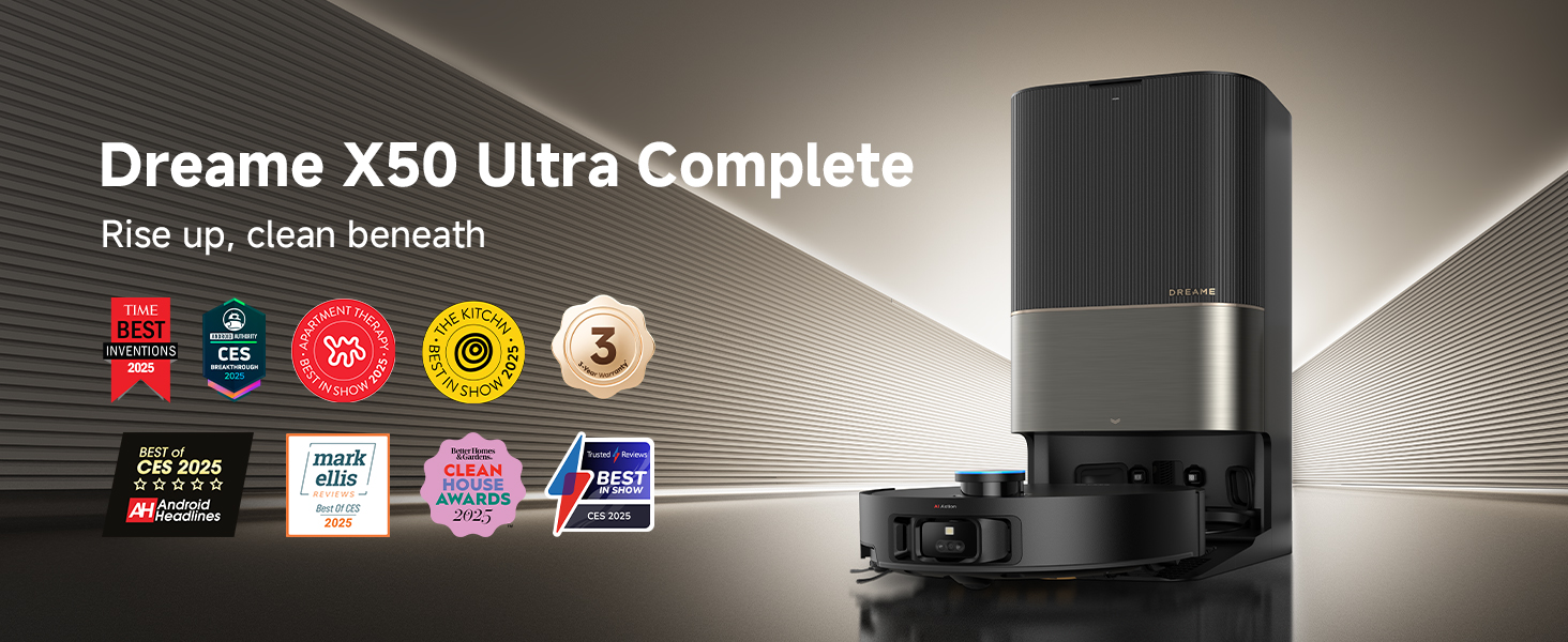 DREAME X50 Ultra Complete Robot Vacuum and Mop Black with Auto