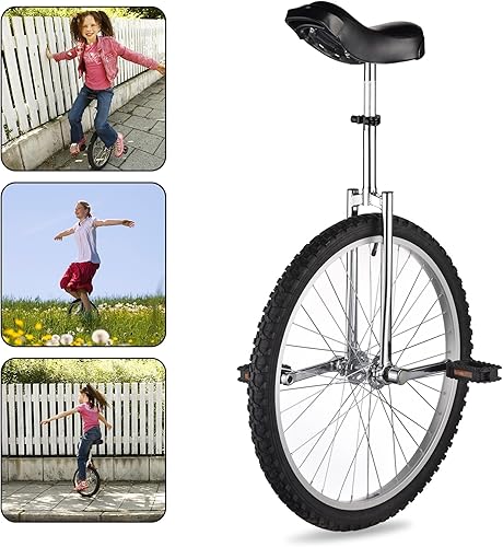 Miniatura 7 de AW 16/18/20/24 Inch Wheel Outdoor Unicycle Adjustable Seat Exercise Bicycle Fit Adults Kids Outdoor Sports Fitness Exercise, for Choice