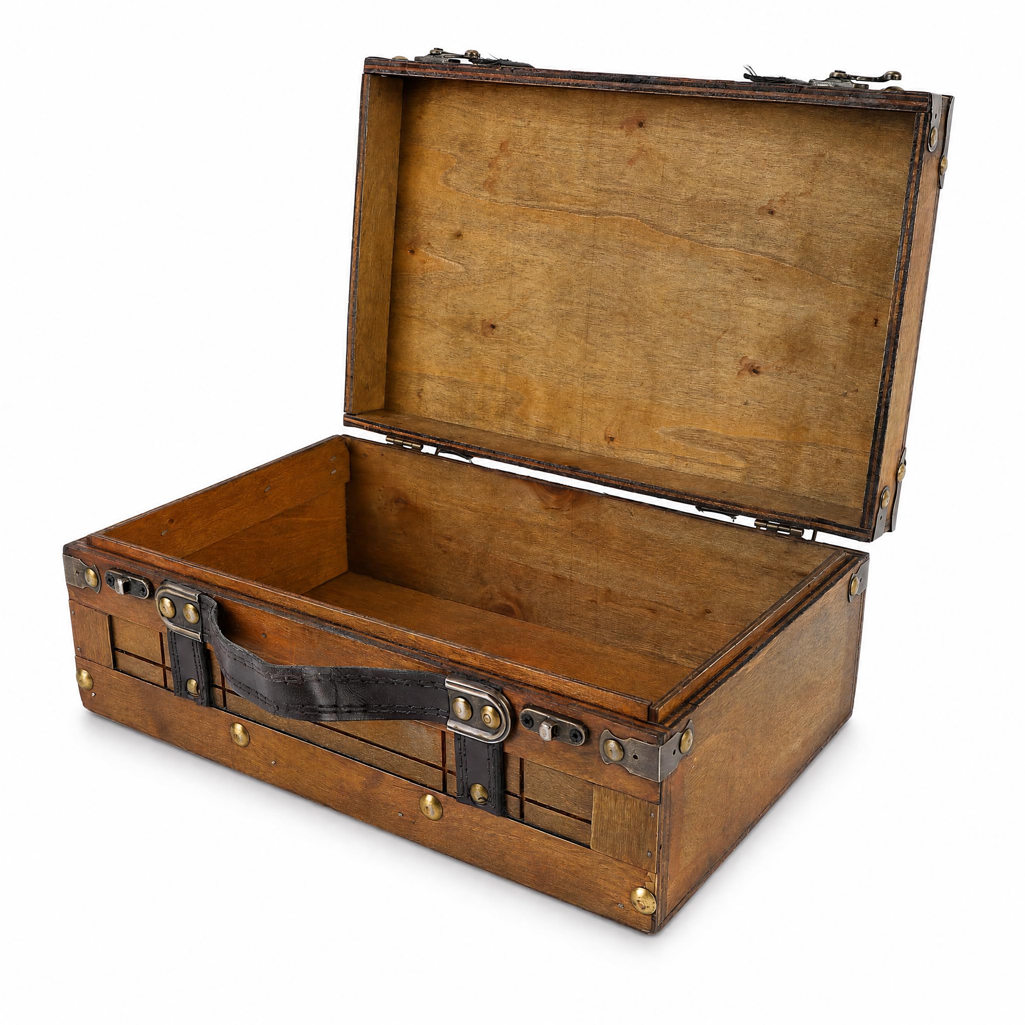 Amazon.com: Fabater Wooden Suitcase, Wooden Chest Wood Storage Box