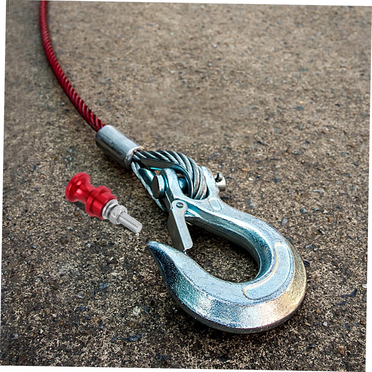 Winch Hook Accessory with Steel Bolt for Off Road Aluminum Fairlead Holder for Rugged Winch Equipment Quick Installation High Load Capacity Weather Resistant Design