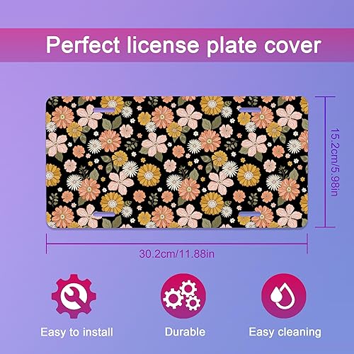 Miniatura 3 de Placa de matrícula delantera, cubierta vintage para matrícula, de acero inoxidable a prueba de óxido, placa de metal para automóvil, divertida