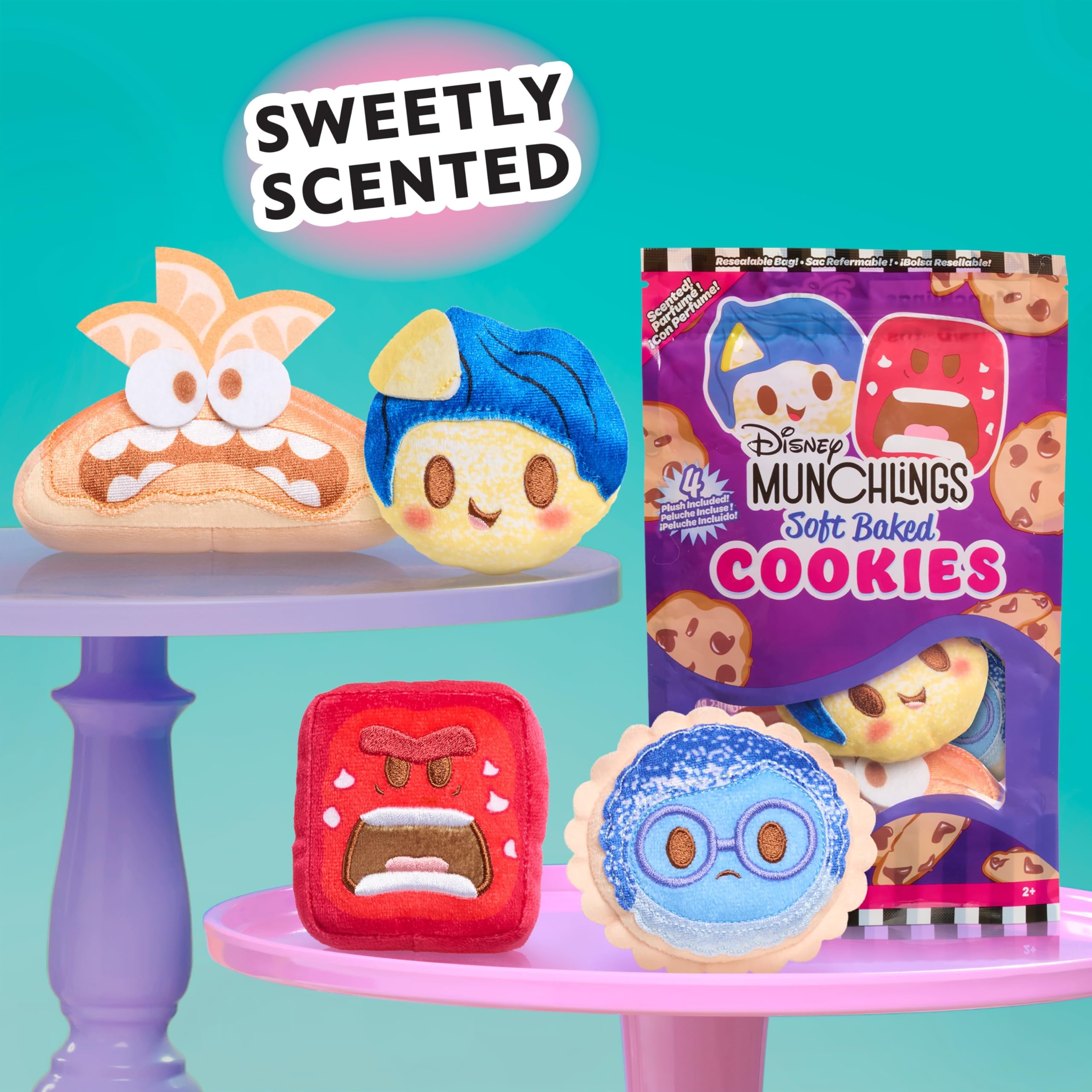 Just Play Munchlings Snack Pack en peluche – Cookies, jouets pour enfants à partir de 2 ans