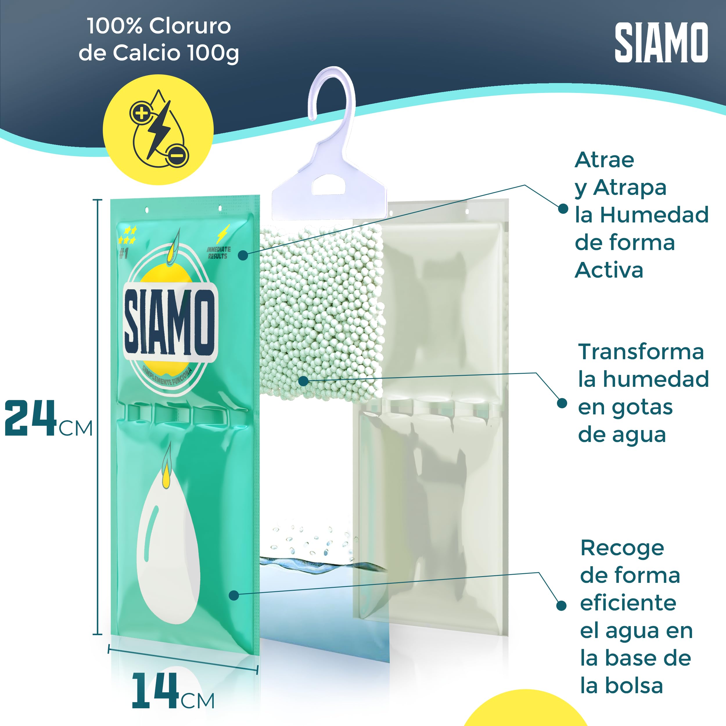 Pack x 5 Bolsas Antihumedad Deshumidificador Percha Colgante Para Armarios Garage Trasteros Autocaravanas #1 En Deshumidificadores Absorbentes De Humedad.Alta Absorción Elimina Humedad y Malos Olores — view 7
