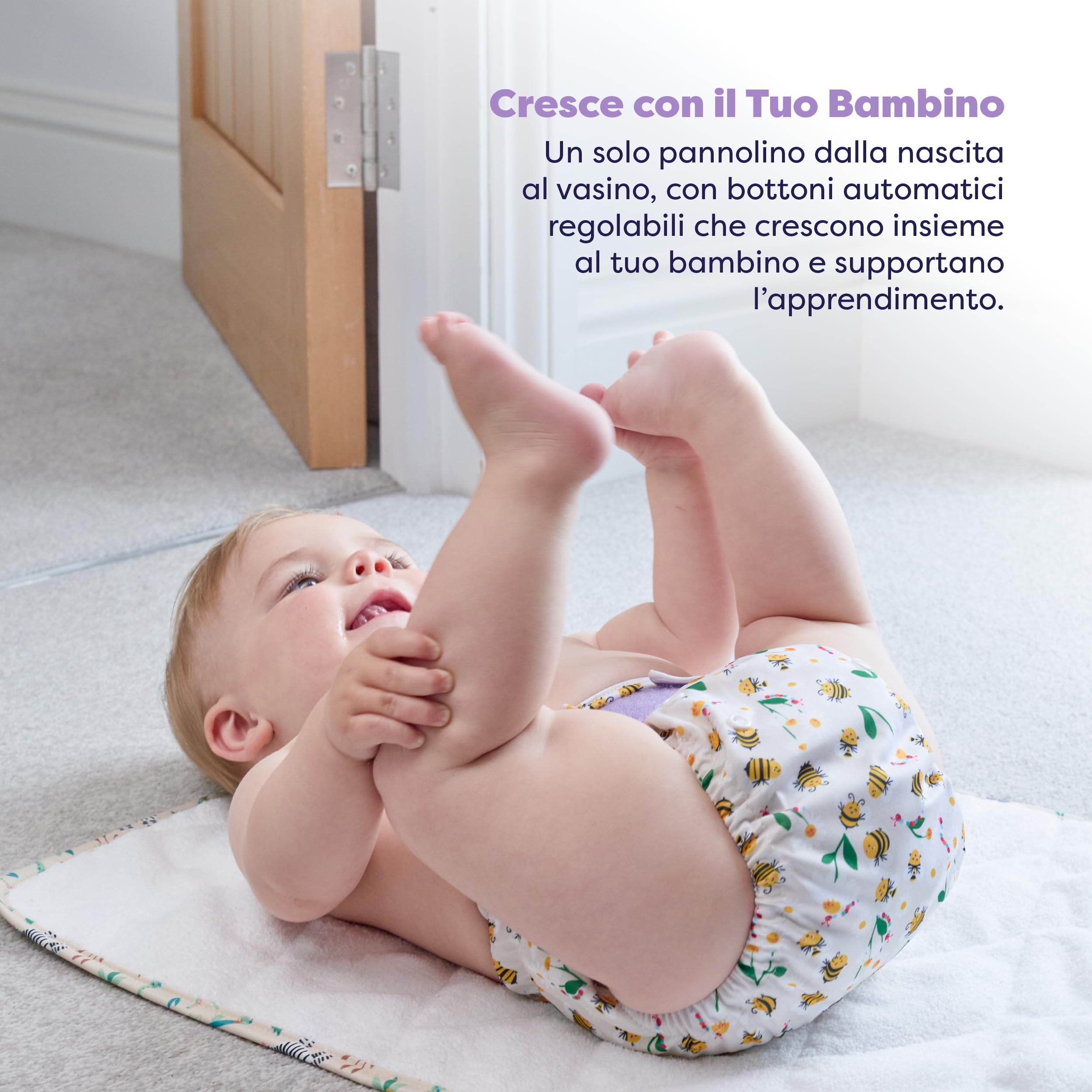 Bambino Mio Rivoluzionario Pannolino di Stoffa Riutilizzabile Eco Sostenibile Lavabile