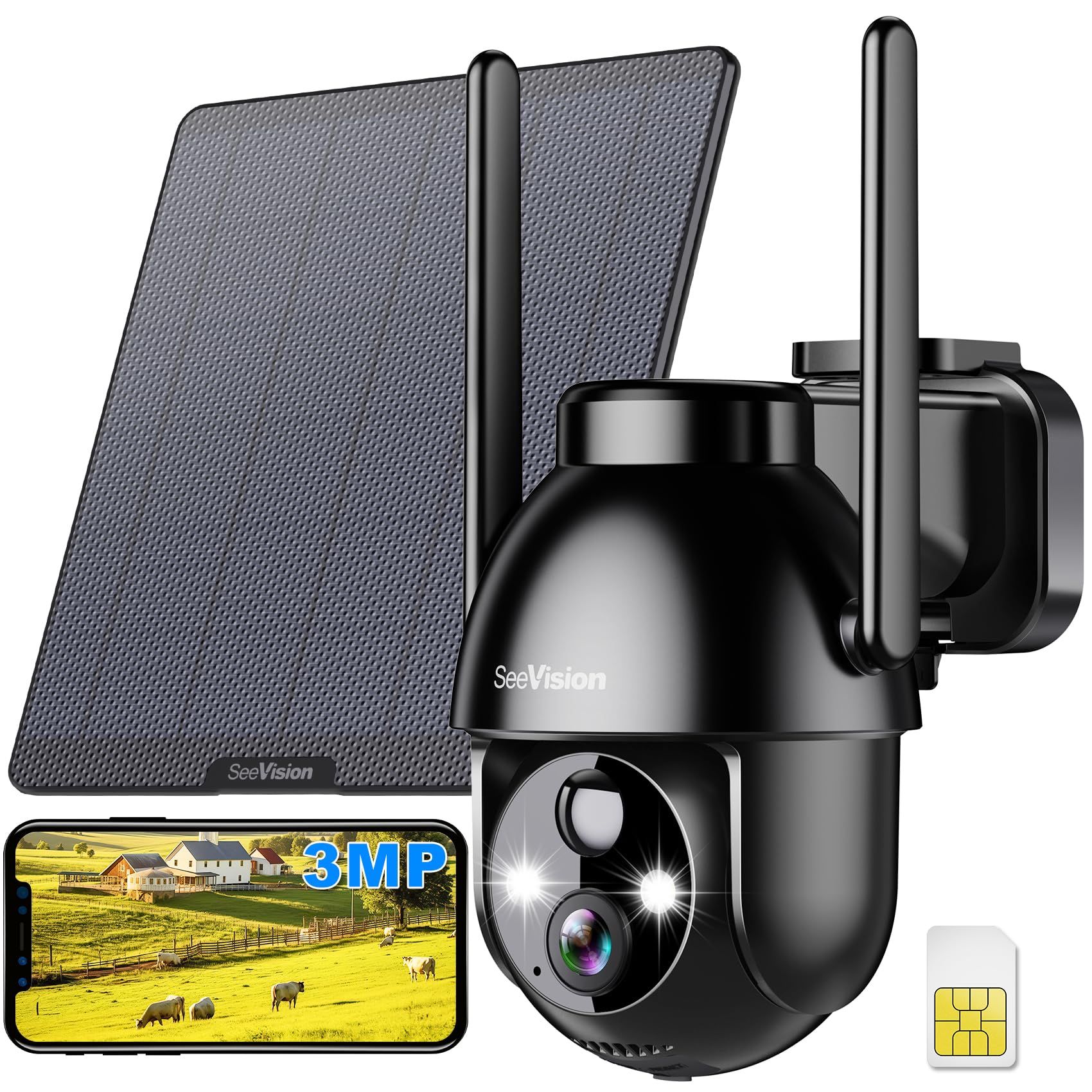 SeeVision 4G LTE Cellular Security Camera