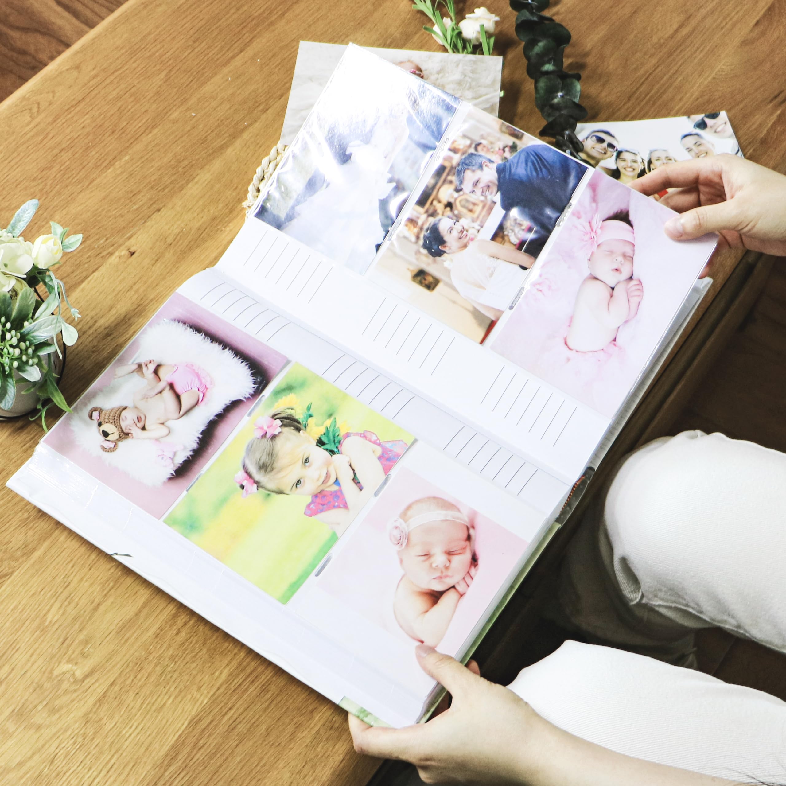 Holoary Album fotograficzny dla niemowląt, album na zdjęcia 10 x 15 cm, 300 zdjęć, pamiątkowy prezent z okazji narodzin dziecka, chłopca, dziewczynki i młodych rodziców, zwierzęta leśne, albumy