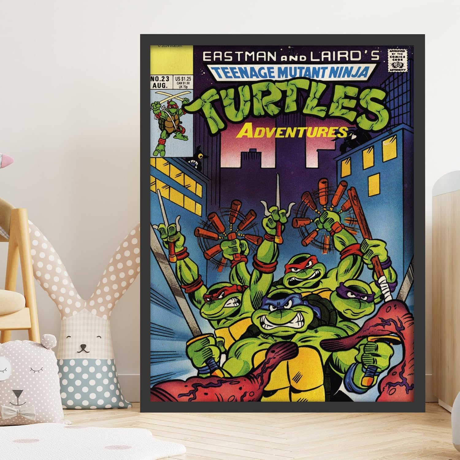 Teenage Mutant Ninja Turtles Print - Comic Cover No 23 Aug Poster World of TMNT Wall Art (42cm x 59.4cm - A2)