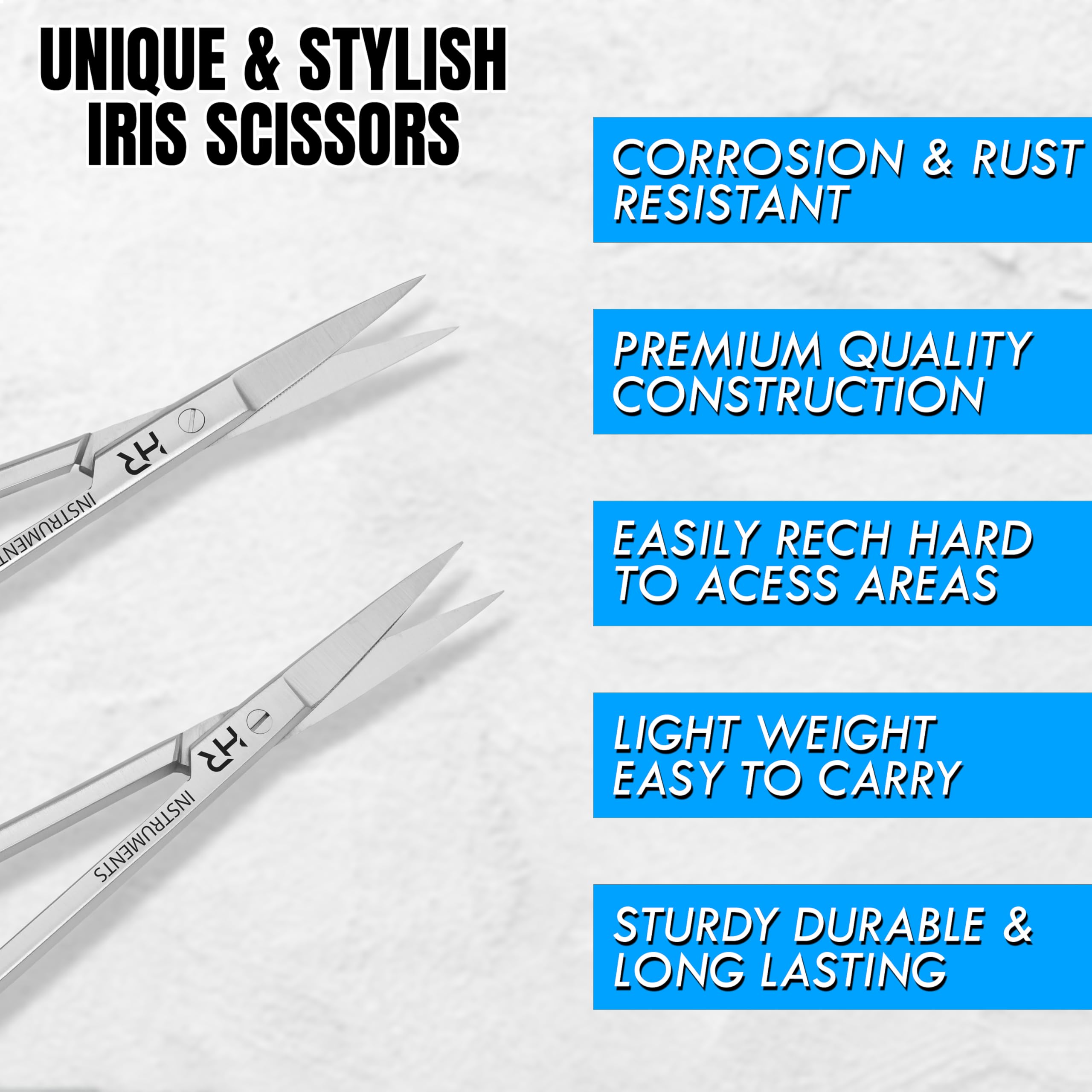 Iris Micro Dissecting Precision Lab Scissors, Fine Point Straight - Perfect for Doctors, Nurses, EMS, Students, Education & Training supercut serrated straight and curved(Pack of 2) — Amazon image 4
