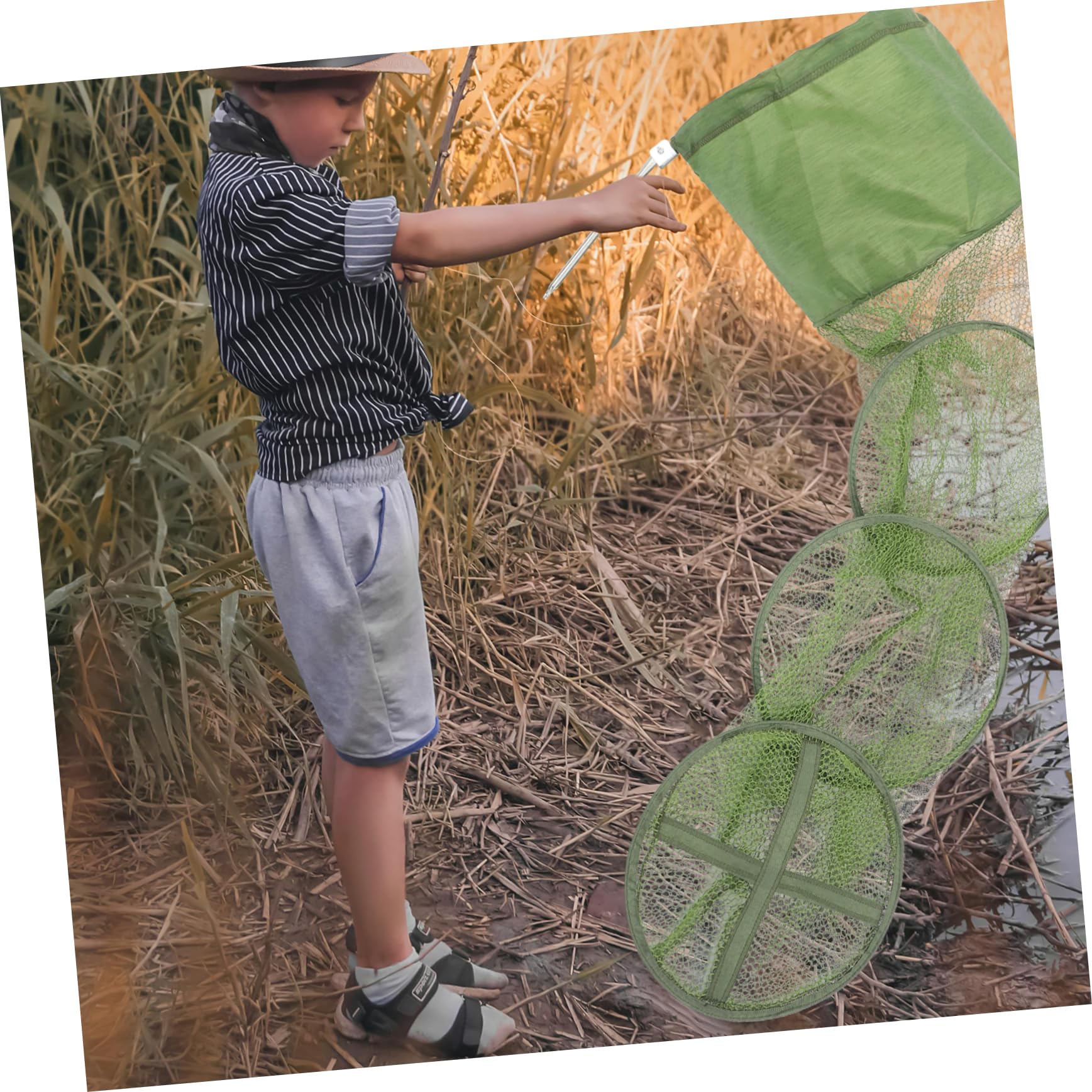 ibasenice 2Pcs Professional Crawfish Trap Portable Lobster Fishing Supply Durable Net Easy to Use Compact Design for Outdoor Fishing