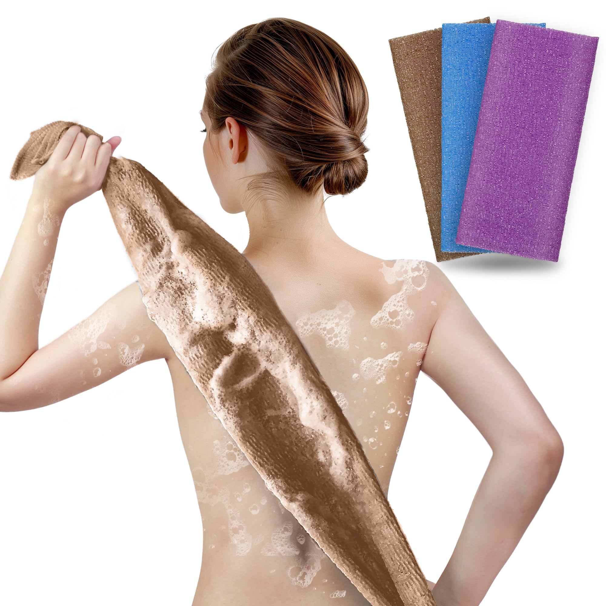 ARCH&M Exfoliating Washcloths - Japanese Shower Set -26