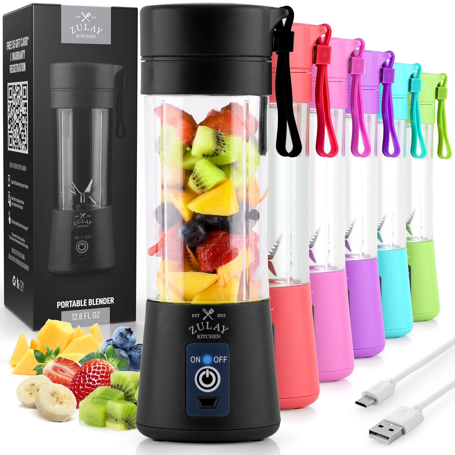 Buy Zulay Portable Blender For Shakes And Smoothies USB Rechargeable