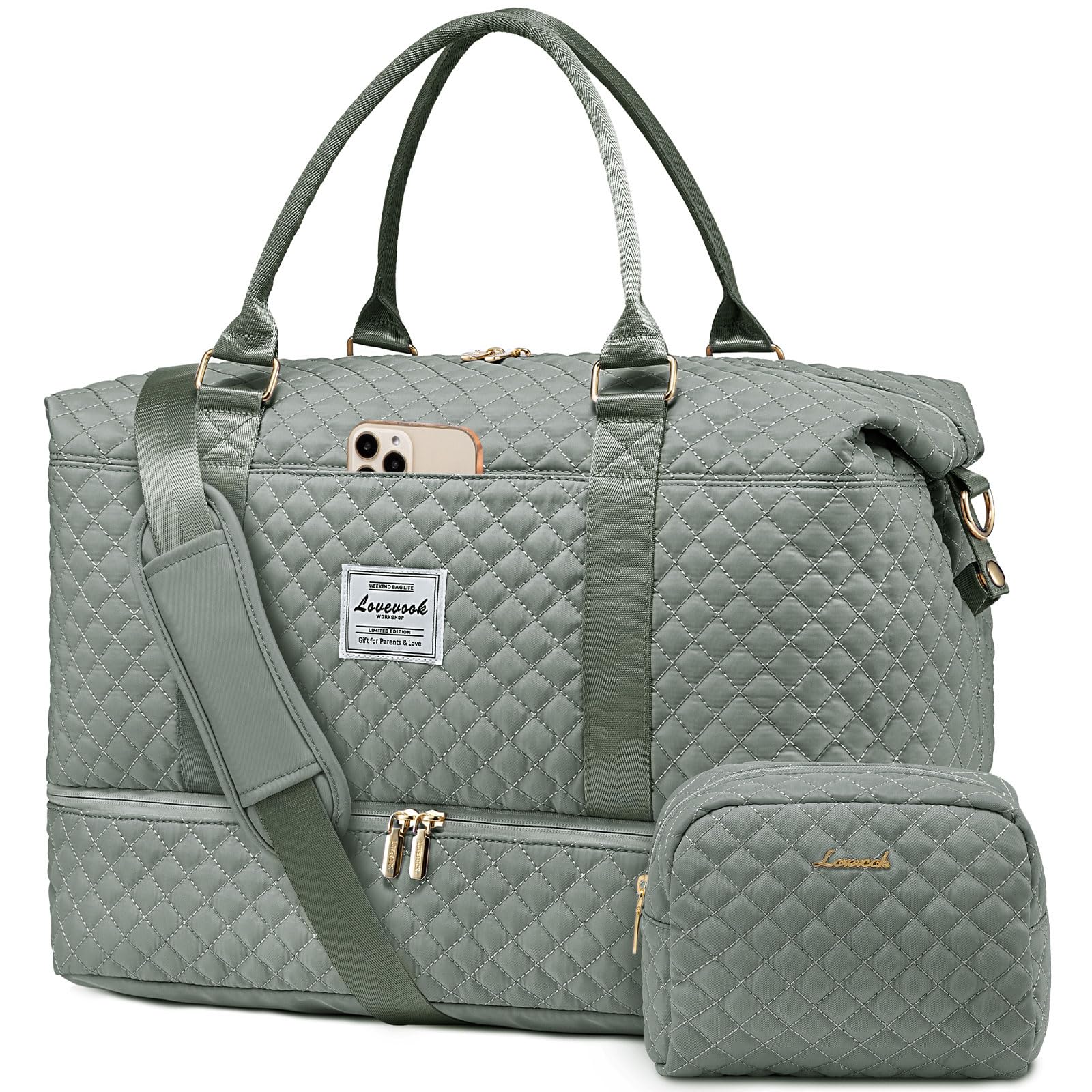 LOVEVOOK Reisetasche Damen mit Schuhfach & Nassfach