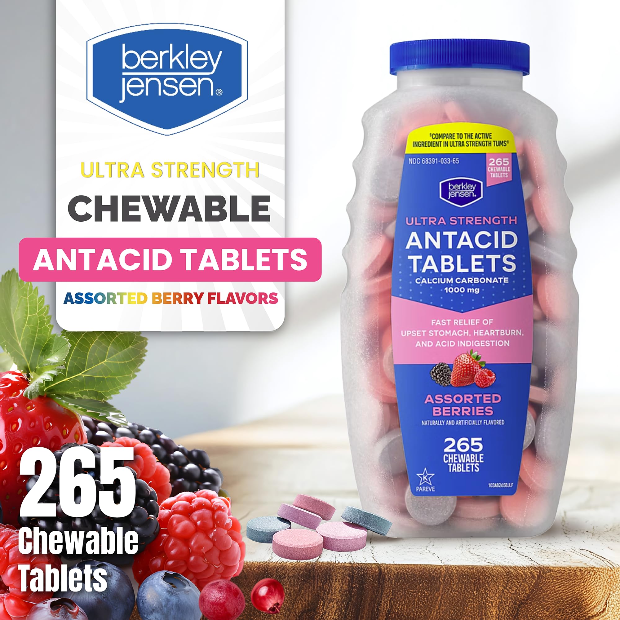Amazon.com: Berkley Jensen Ultra Strength Antacid Chewable Tablets