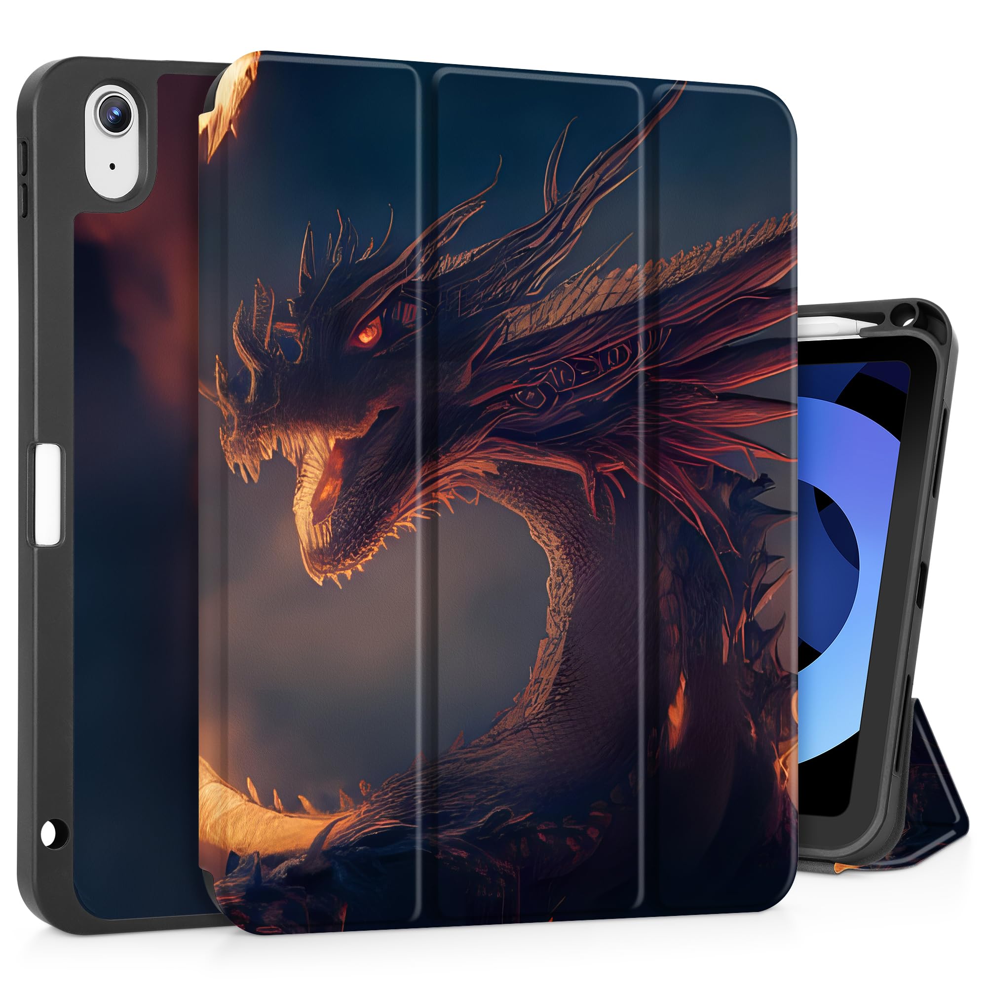 Tuiklol Case for iPad Air 11 inch (M3 2025/M2 2024) 7th/6th Gen/iPad Air 10.9 inch 5th/4th Gen 2022 2020 with Pencil Holder,Slim Protective Auto Sleep