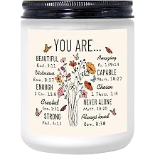 Christian Gifts for Women, Natural Soy Wax Lavender Scented Candle 7oz, Birthday, Inspirational, Religious Gifts for Women Sister, Friend, Daughter, Mom