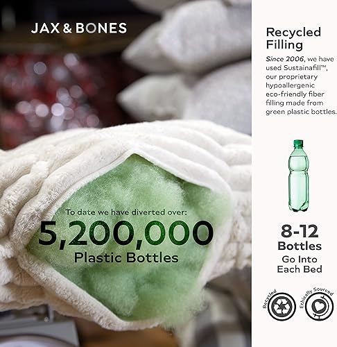 Miniatura 5 de Jax & Bones Cama para perros  Cama lavable a máquina para perros  Lados reforzados resistentes  Camas grises extragrandes para perros  48 x 40