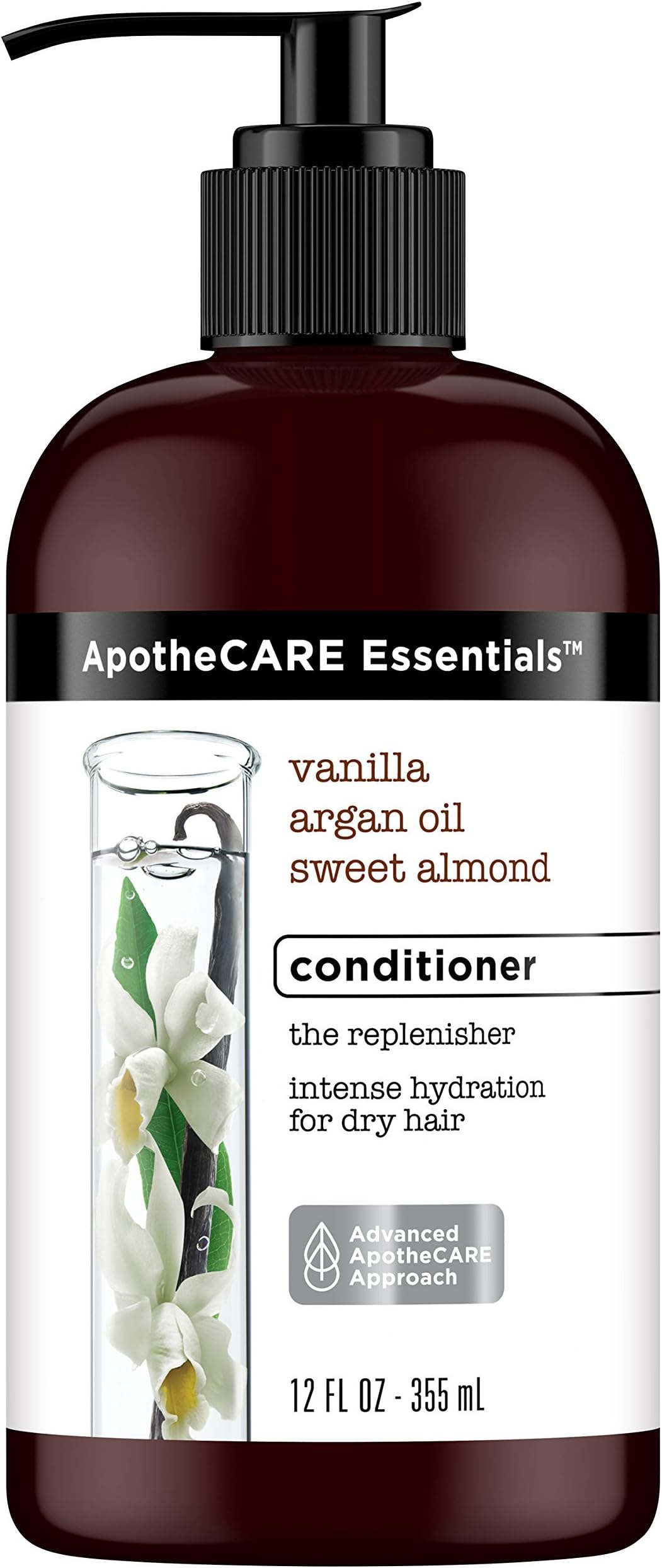 ApotheCARE Essentials The Replenisher Moisturizing Conditioner, Vanilla, Argan Oil, Sweet Almond, 12 oz